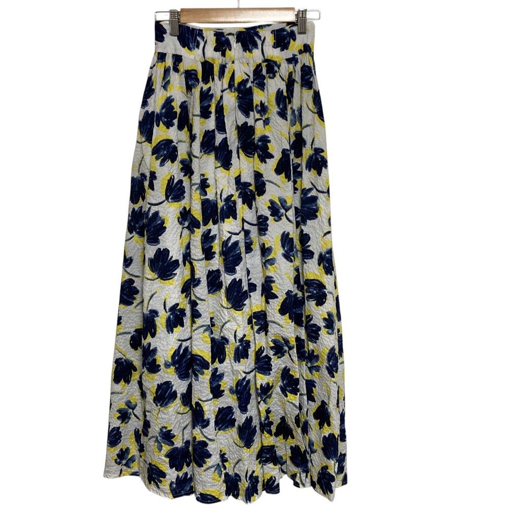 Other Other OBLI Seersucker Floral Long Skirt Textile Skirts DUTY FREE for USA Size ONE SIZE - 2 Thumbnail