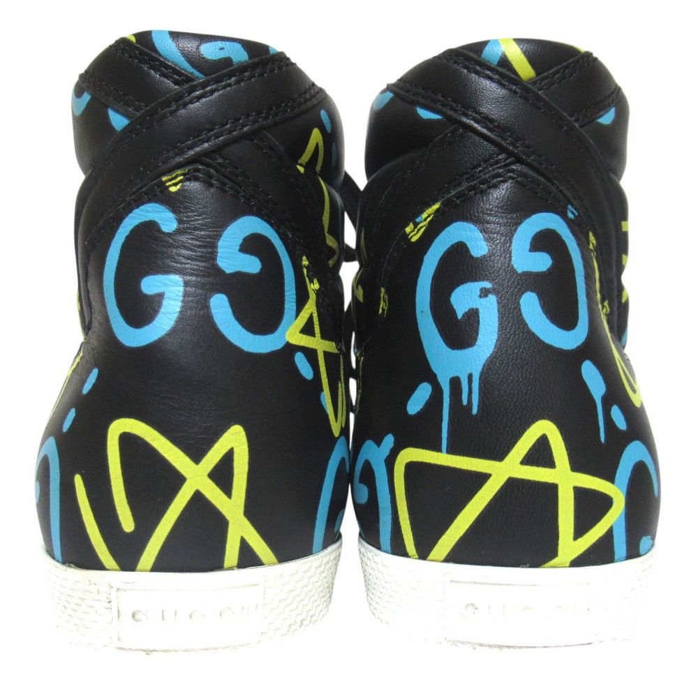 Gucci Gucci Gucci Ghost Print Leather High Top Sneakers Leather Shoes DUTY FREE for USA Size ONE SIZE - 3 Thumbnail
