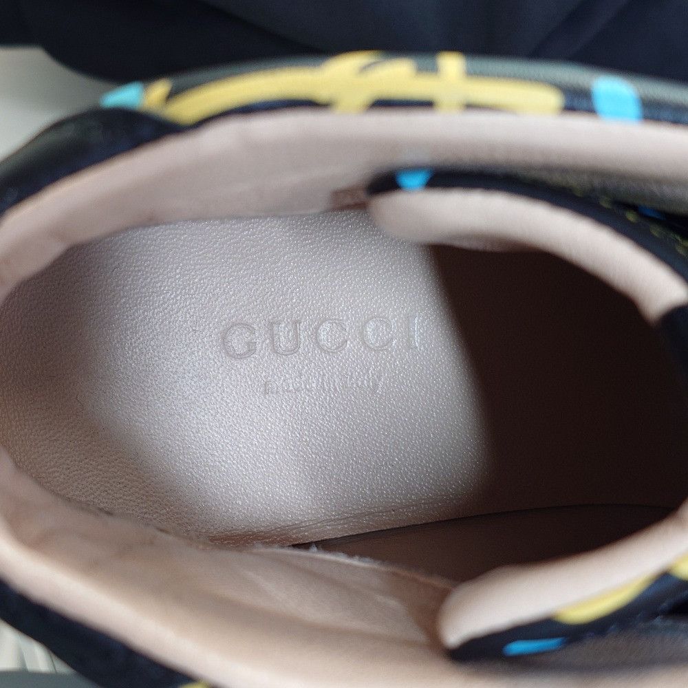 Gucci Gucci Gucci Ghost Print Leather High Top Sneakers Leather Shoes DUTY FREE for USA Size ONE SIZE - 9 Thumbnail