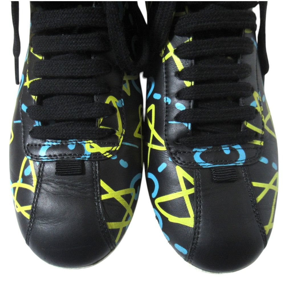 Gucci Gucci Gucci Ghost Print Leather High Top Sneakers Leather Shoes DUTY FREE for USA Size ONE SIZE - 4 Thumbnail