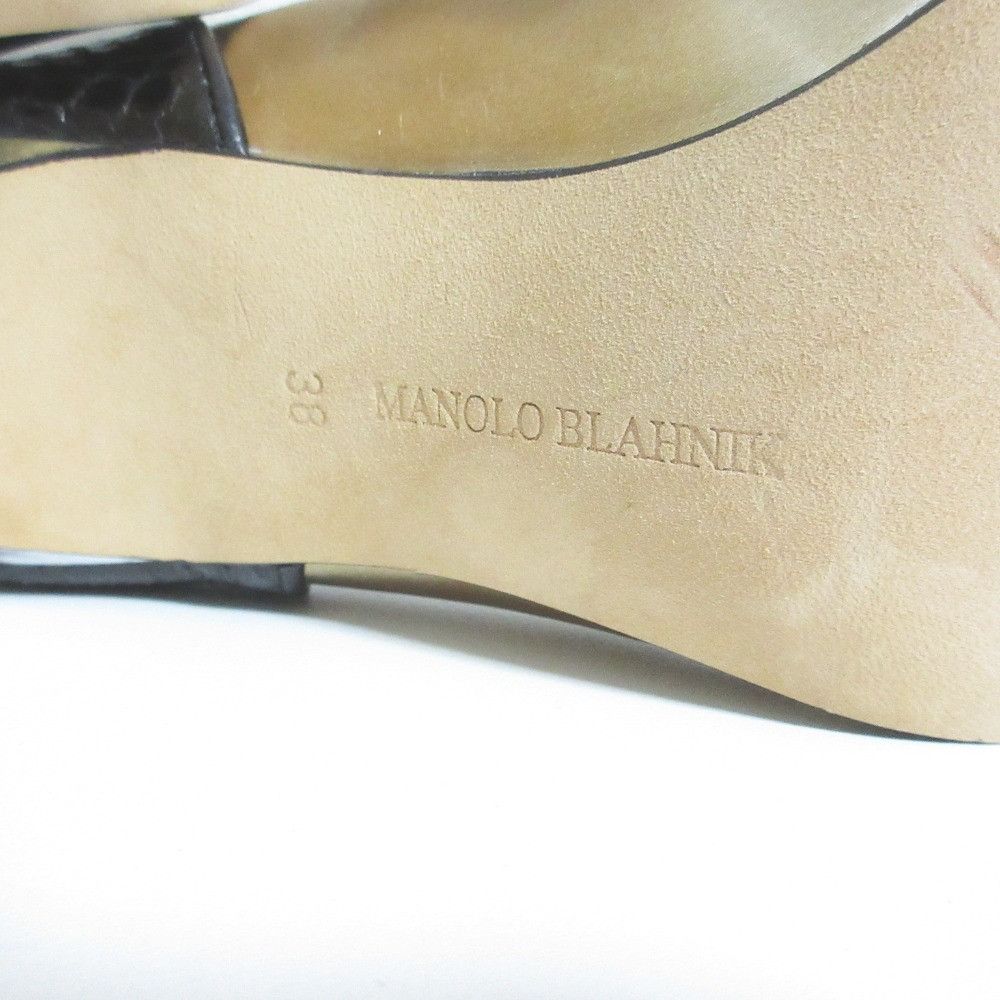 Manolo Blahnik Manolo Blahnik Manolo Blahnik Leather Pumps Leather Shoes DUTY FREE for USA Size ONE SIZE - 8 Thumbnail