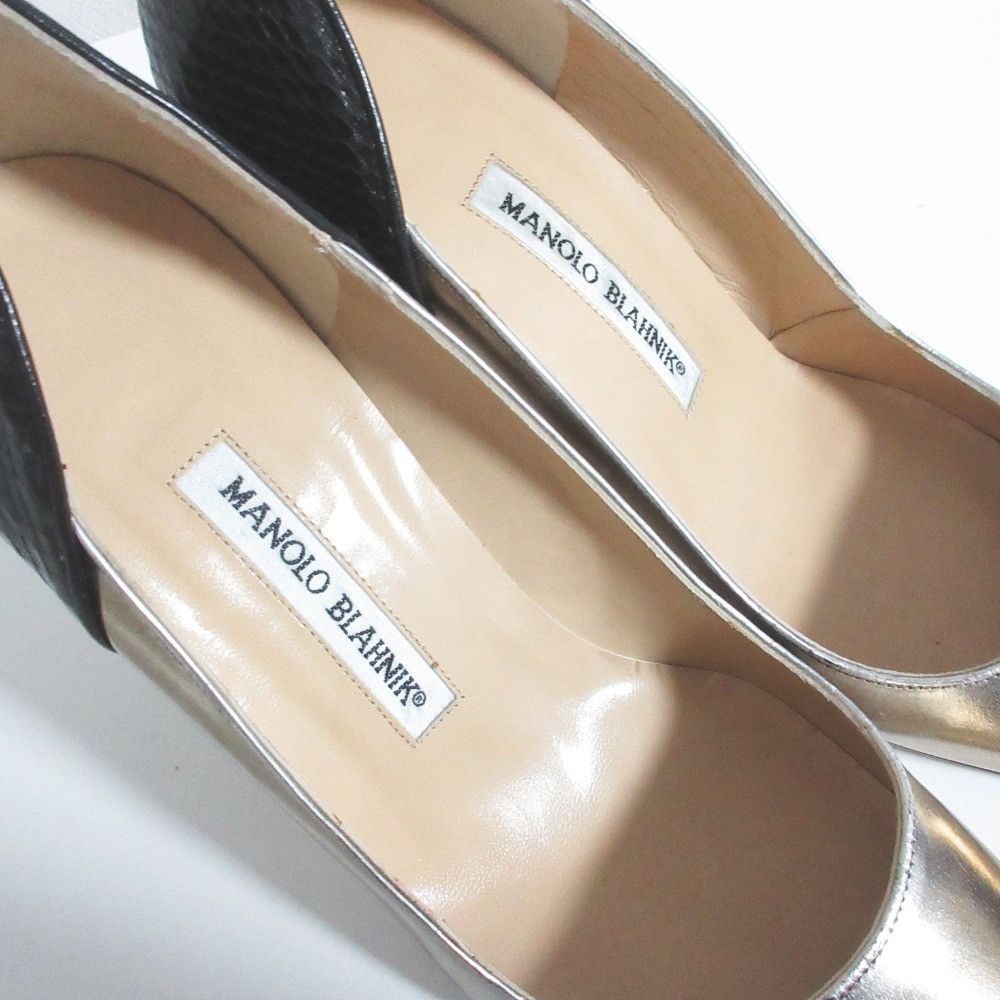 Manolo Blahnik Manolo Blahnik Manolo Blahnik Leather Pumps Leather Shoes DUTY FREE for USA Size ONE SIZE - 6 Thumbnail