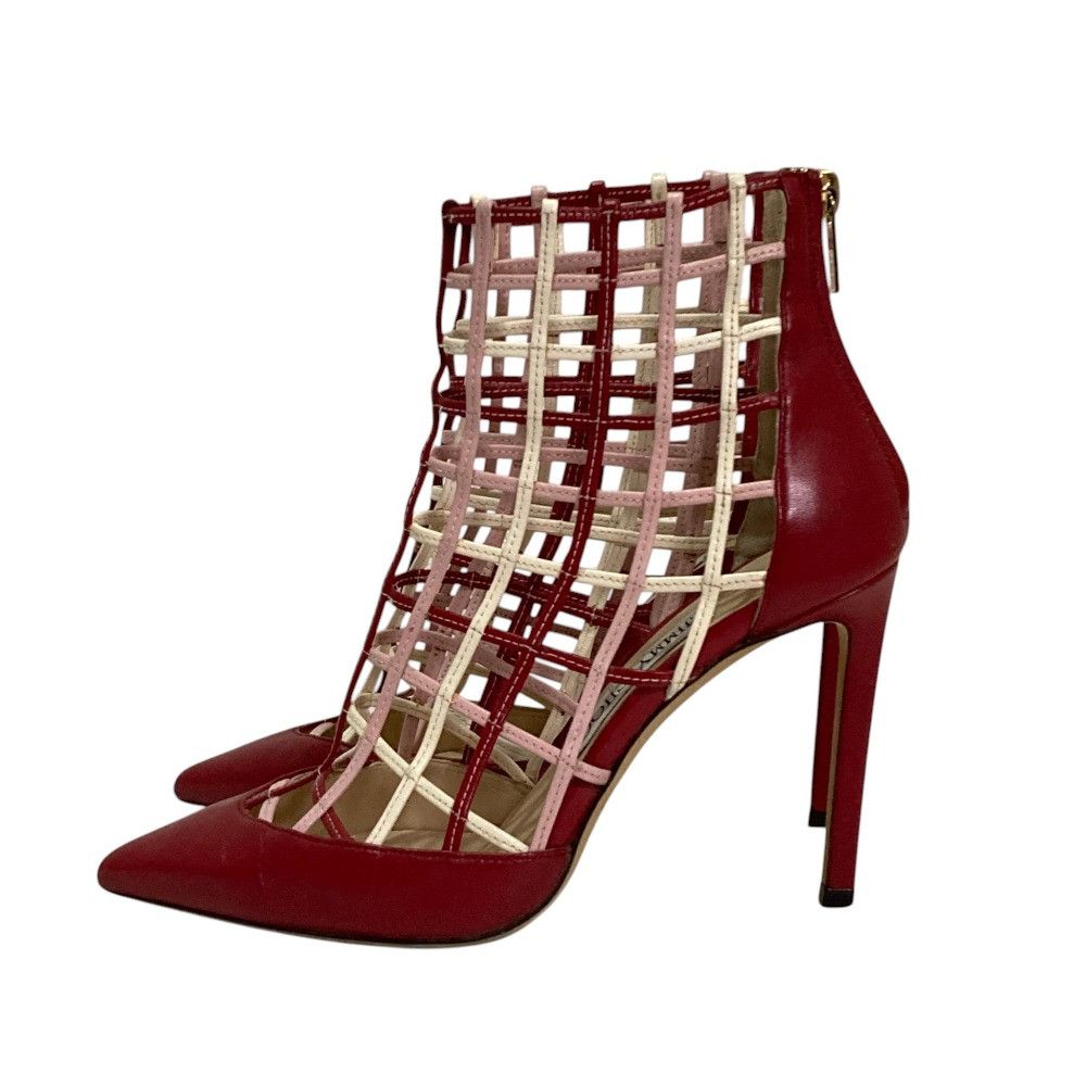 Jimmy Choo Jimmy Choo JIMMY CHOO Leather Mesh Pointed Toe Ankle Boots Leather Shoes DUTY FREE for USA Size ONE SIZE - 2 Thumbnail