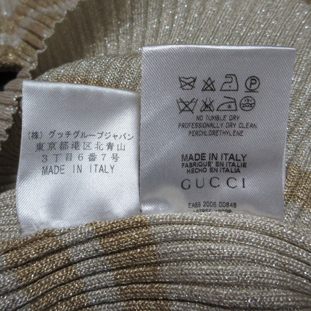 Gucci Gucci Gucci Lame Rib Knit Top Textile Tops DUTY FREE for USA Size ONE SIZE - 6 Thumbnail