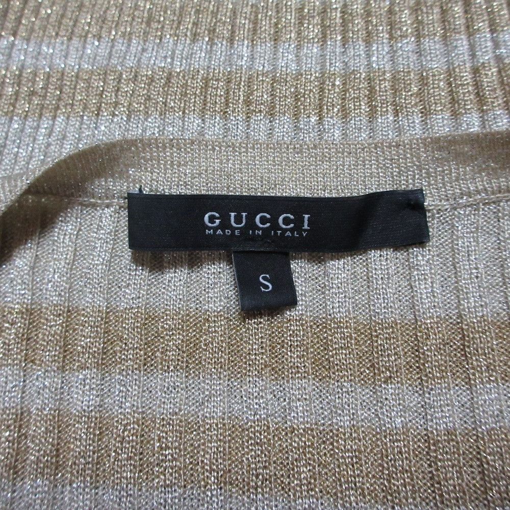 Gucci Gucci Gucci Lame Rib Knit Top Textile Tops DUTY FREE for USA Size ONE SIZE - 4 Thumbnail