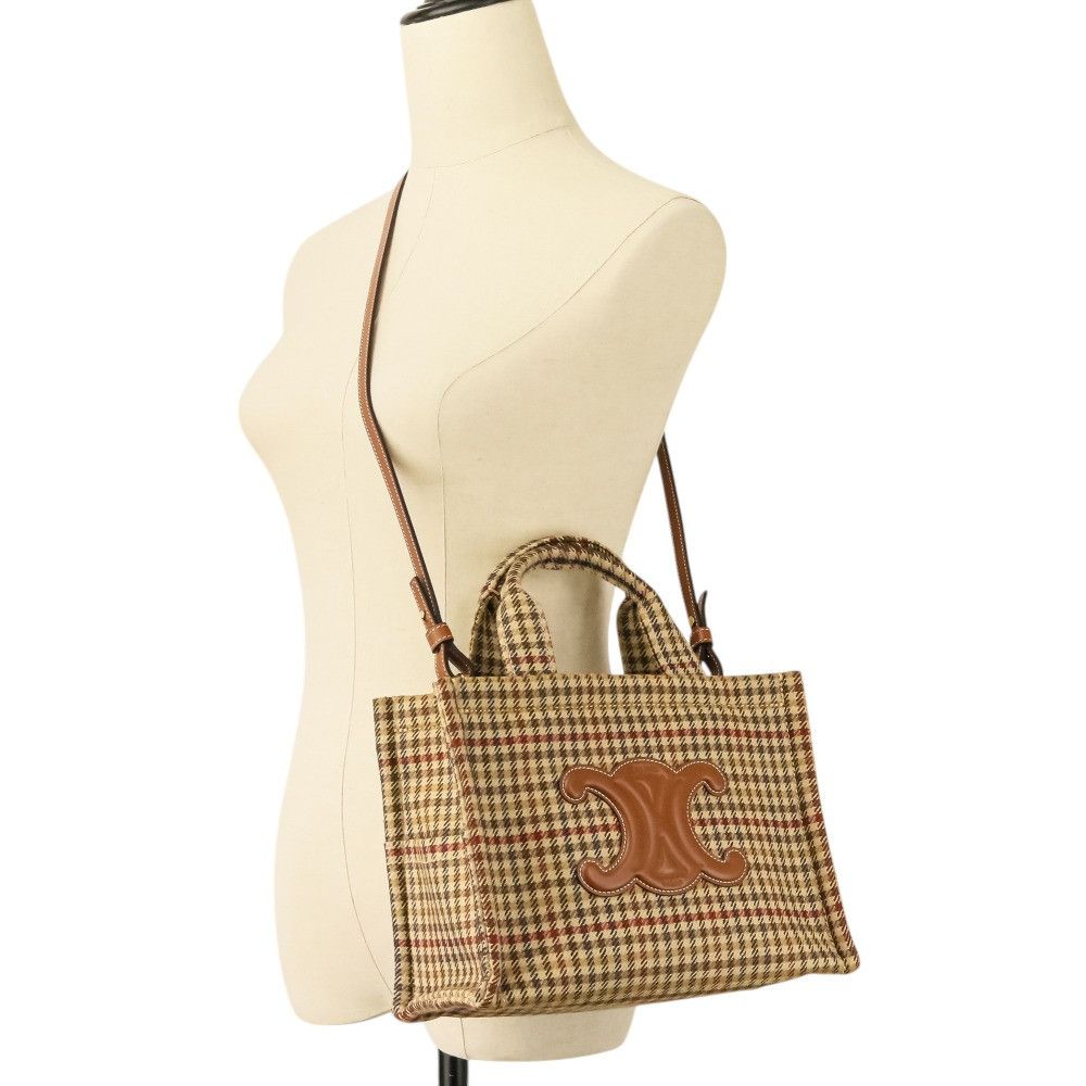 Celine Celine CELINE Triomphe Small Cabas Thais Tweed 2way Shoulder Bag Textile Shoulder Bag 199162EP8.14ML DUTY FREE for USA Size ONE SIZE - 10 Thumbnail