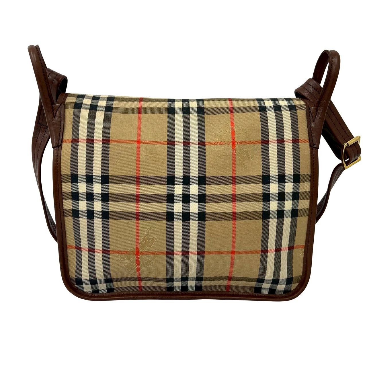 Burberry Burberry Burberry Canvas Leather Shoulder Bag Textile Shoulder Bag DUTY FREE for USA Size ONE SIZE - 4 Thumbnail
