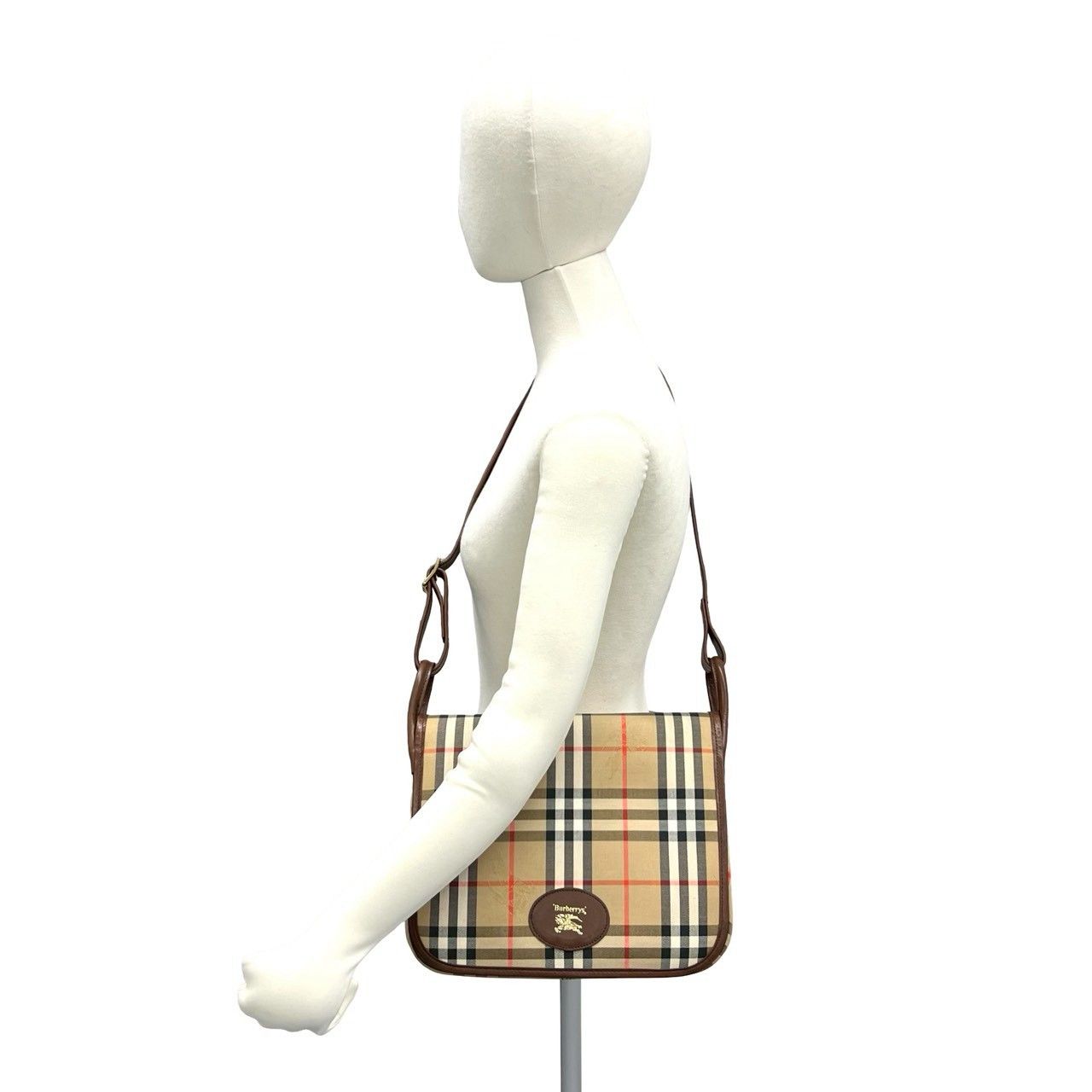 Burberry Burberry Burberry Canvas Leather Shoulder Bag Textile Shoulder Bag DUTY FREE for USA Size ONE SIZE - 3 Thumbnail