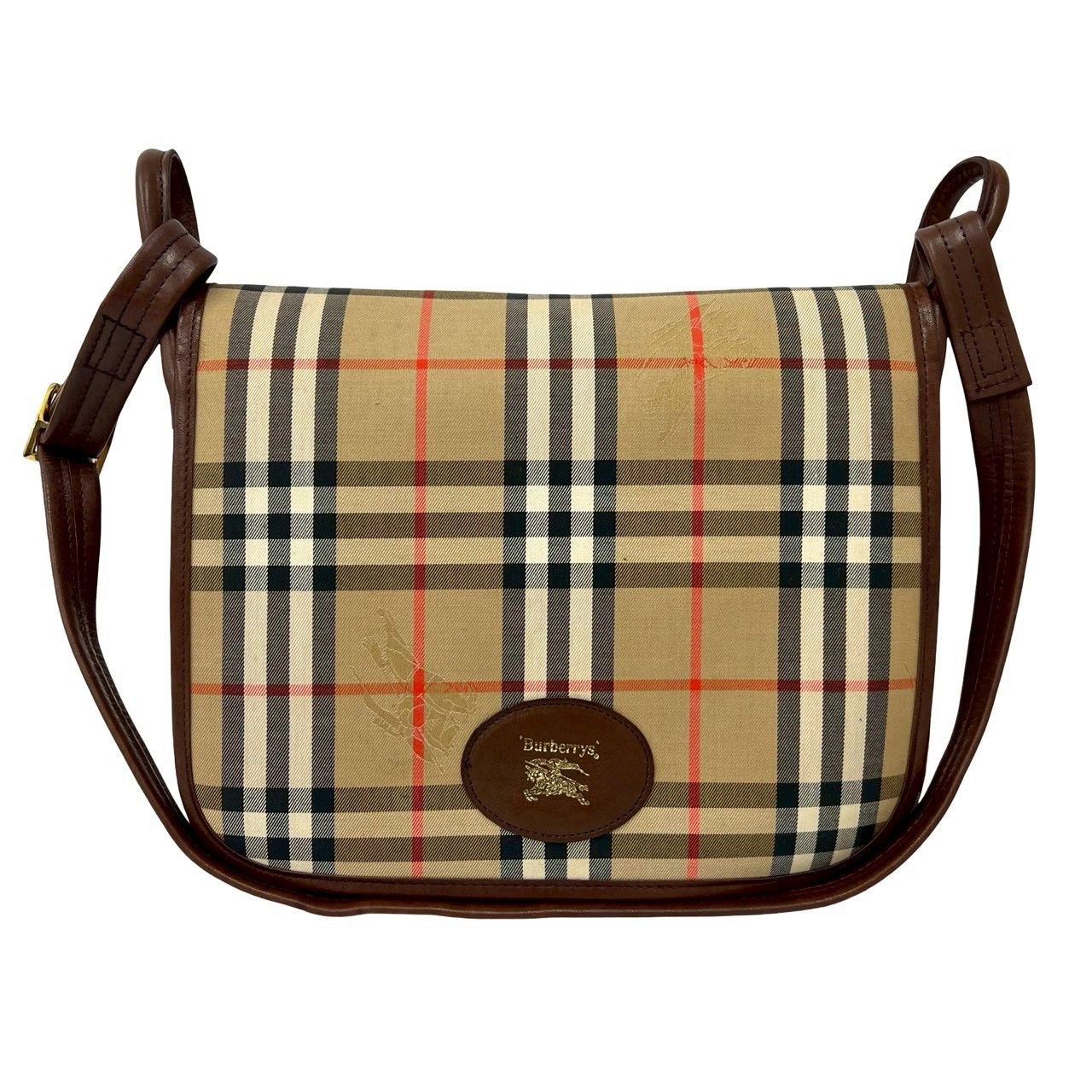Burberry Burberry Burberry Canvas Leather Shoulder Bag Textile Shoulder Bag DUTY FREE for USA Size ONE SIZE - 2 Thumbnail