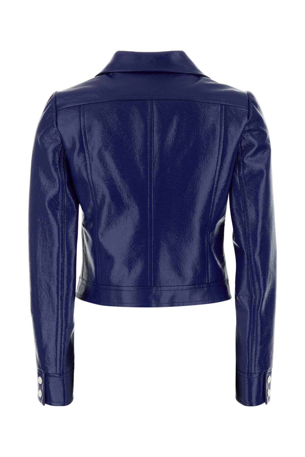 Courreges Blue Vinyl Blazer Size XXS / US 00 / IT 34 - 2 Thumbnail