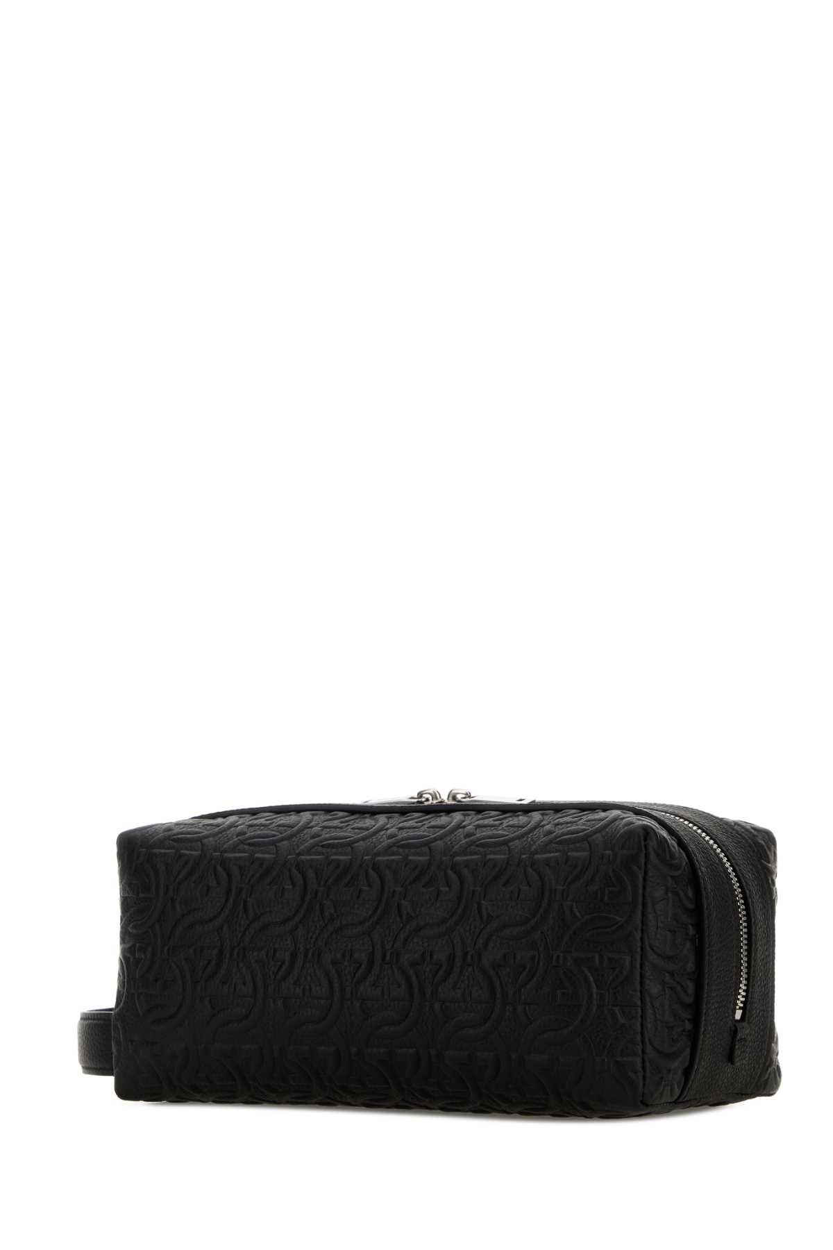 Salvatore Ferragamo Black Leather Beauty Case Size ONE SIZE - 2 Thumbnail