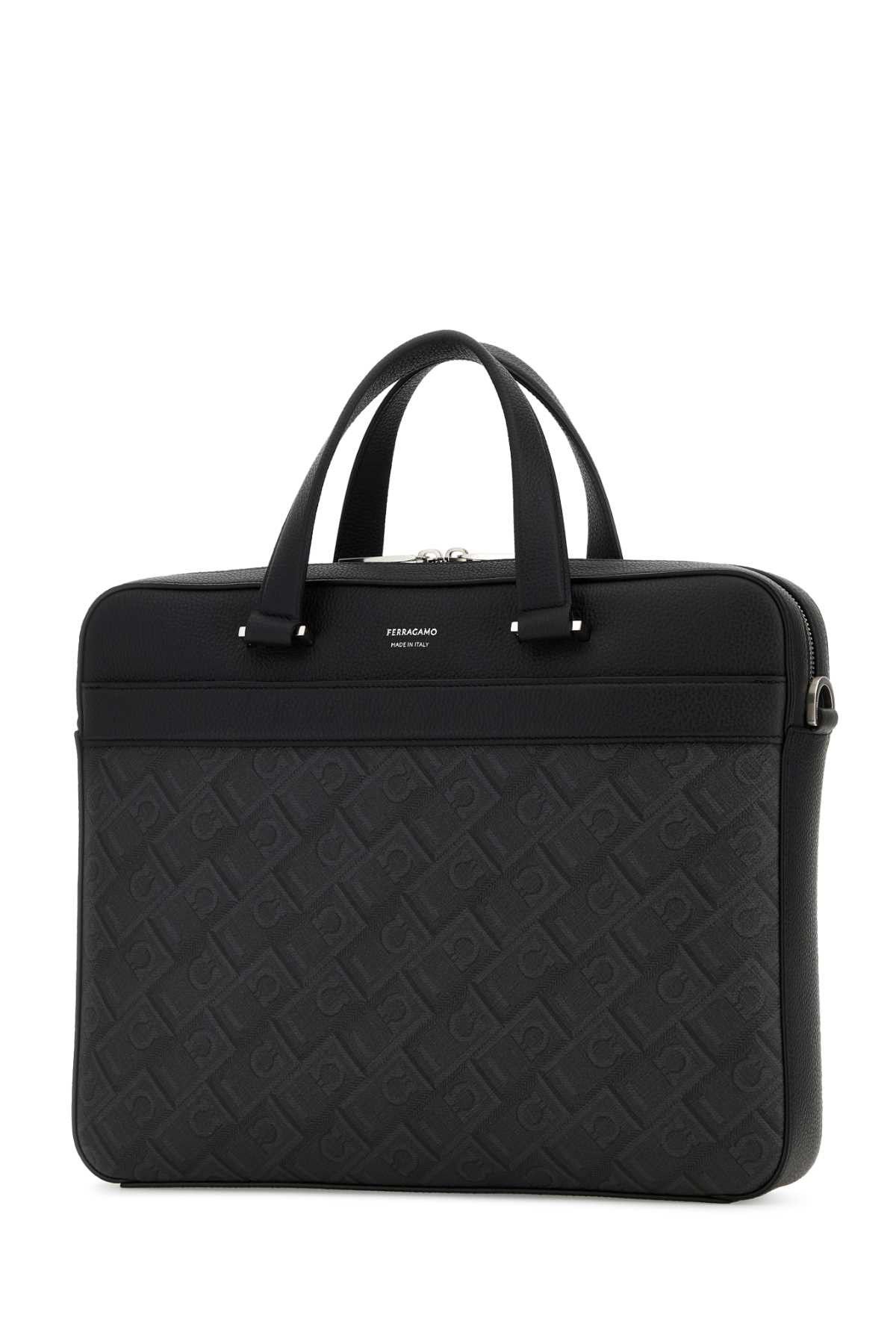 Salvatore Ferragamo Printed Canvas Briefcase Size ONE SIZE - 2 Thumbnail