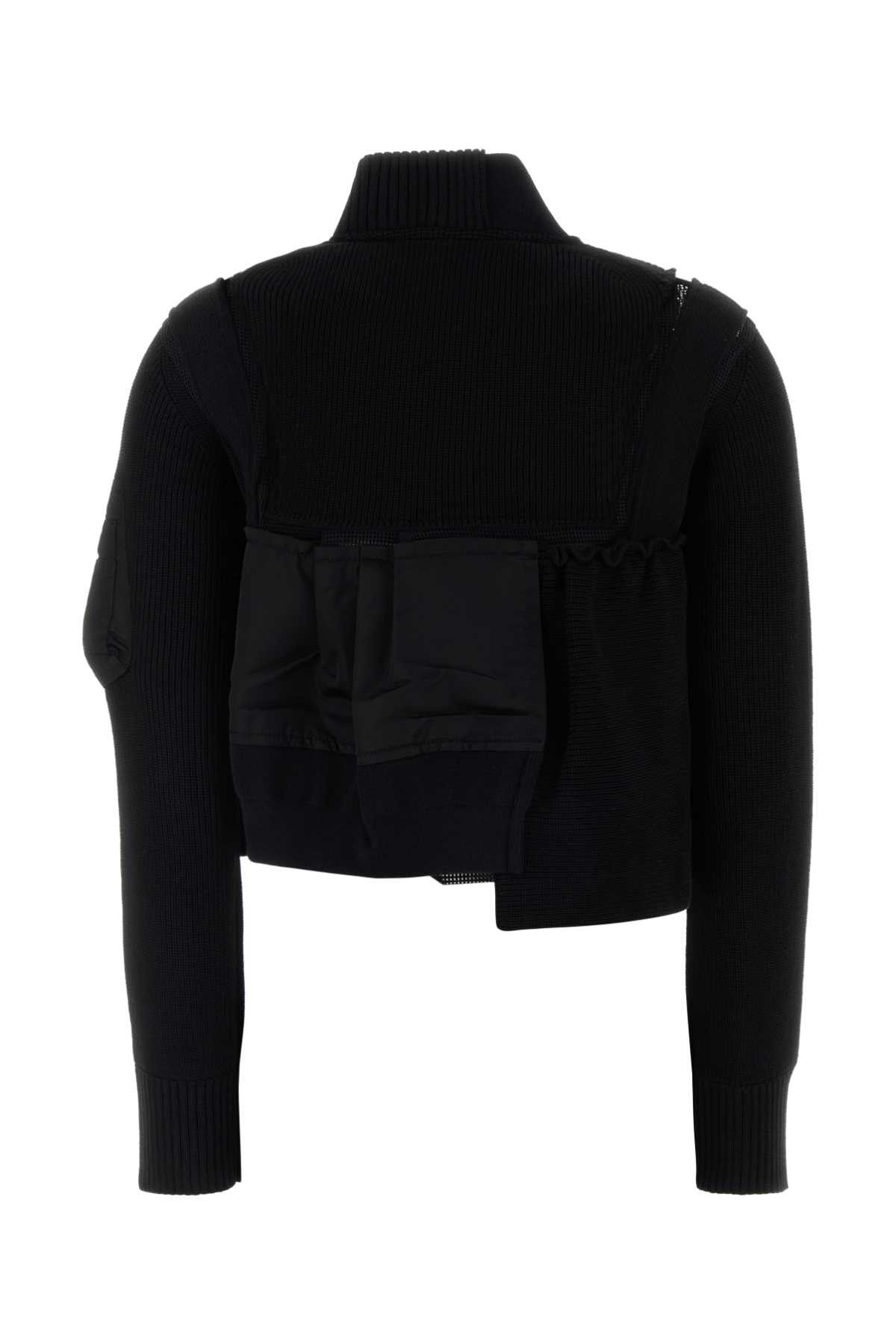 Sacai Black Cotton Blend Jacket Size S / US 4 / IT 40 - 2 Thumbnail
