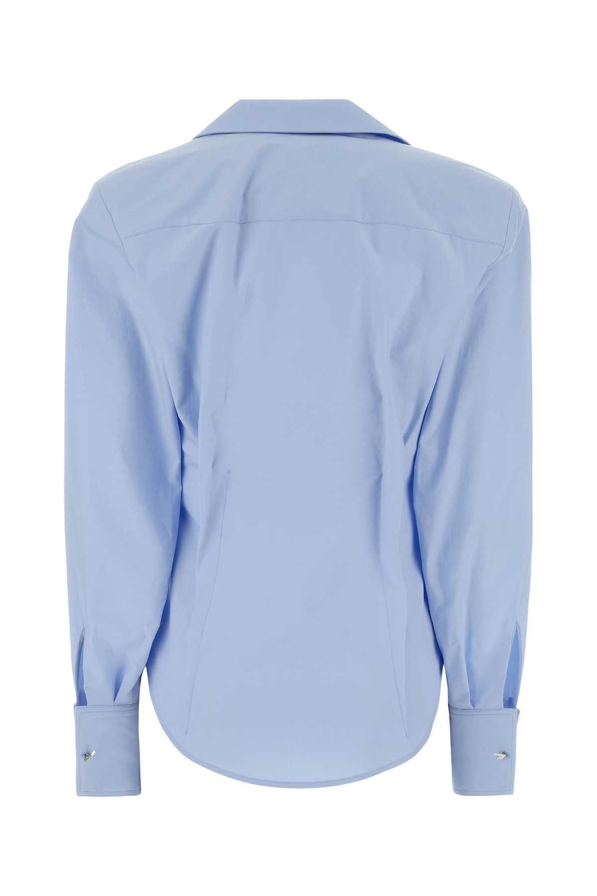 The Attico Light Blue Poplin Shirt Size XS / US 0-2 / IT 36-38 - 2 Thumbnail