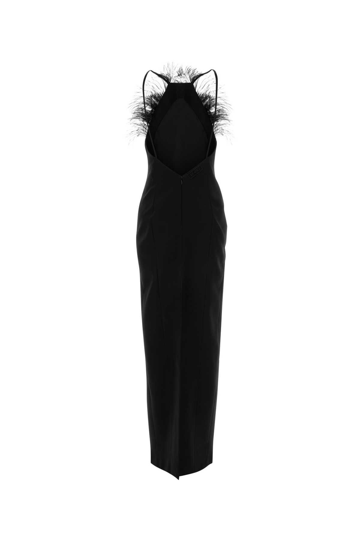 The Attico Black Stretch Cady Long Dress Size S / US 4 / IT 40 - 2 Thumbnail