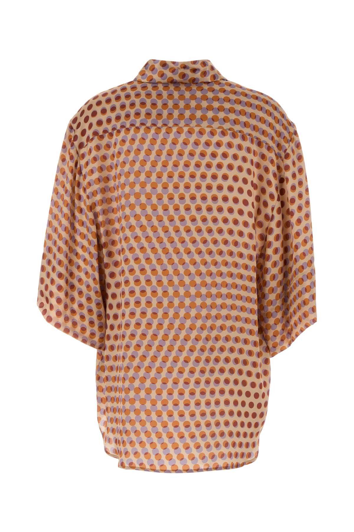 Dries Van Noten Printed Satin Clea Shirt Size L / US 10 / IT 46 - 2 Thumbnail