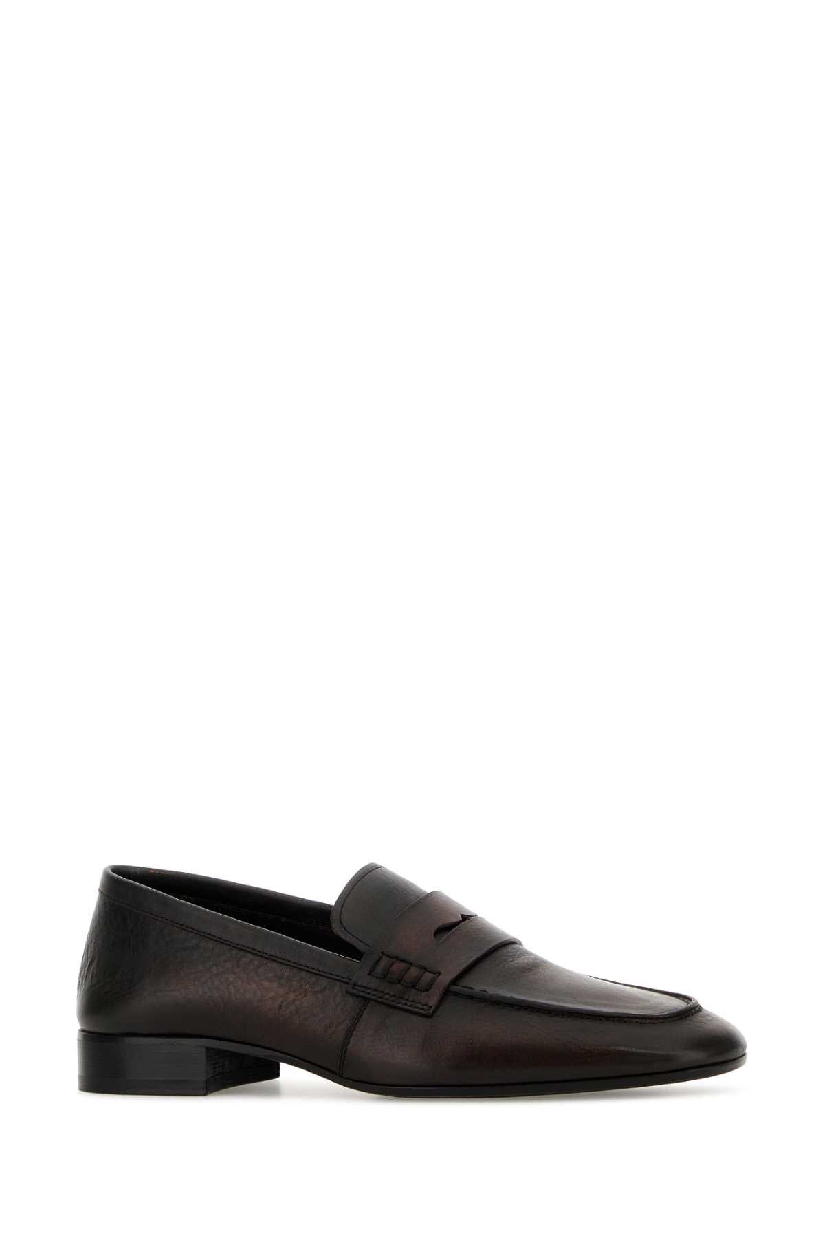 Dries Van Noten Dark Brown Leather Loafers Size US 9 / IT 39 - 2 Thumbnail