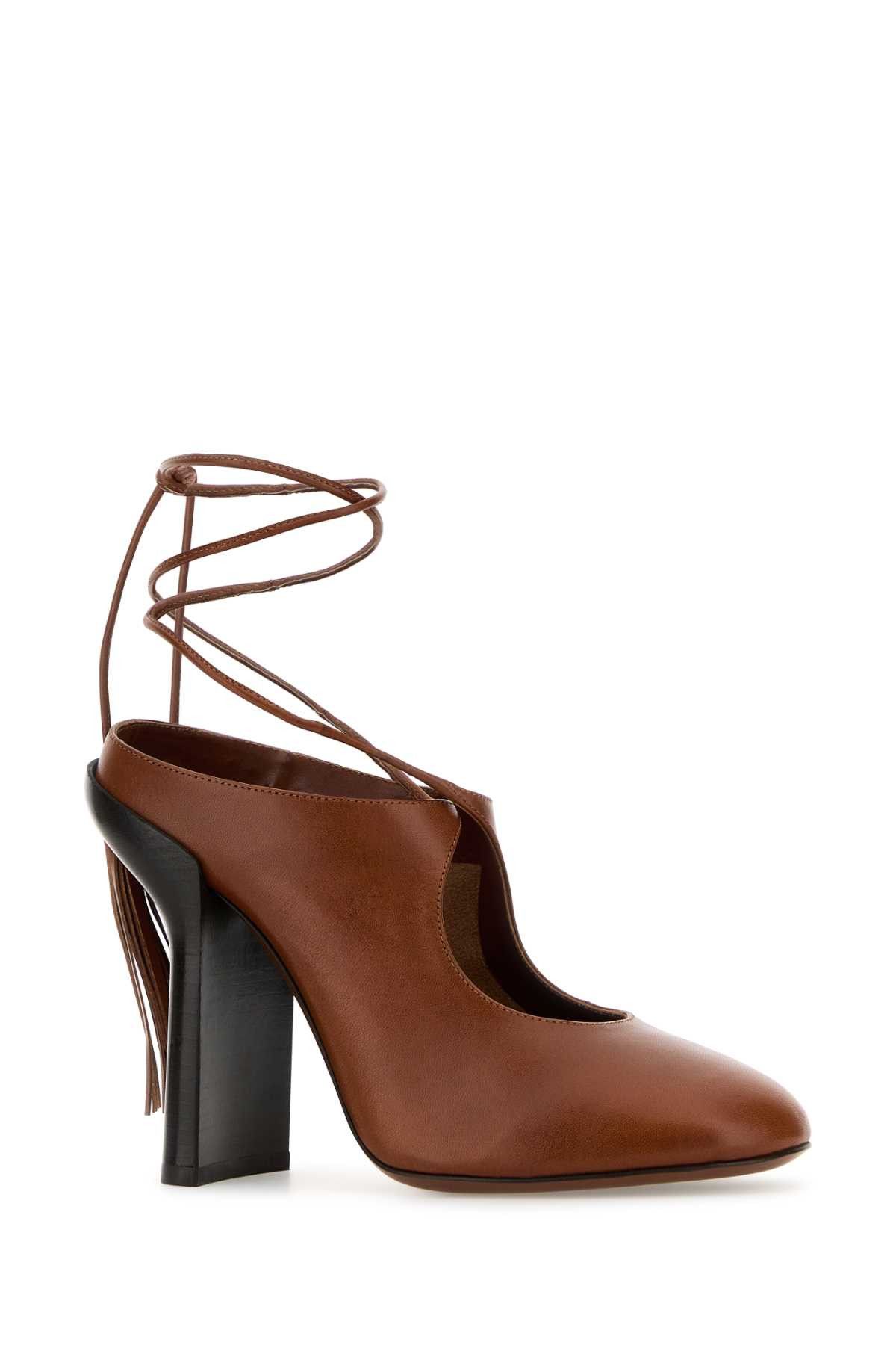 Dries Van Noten Caramel Leather Pumps Size US 10 / IT 40 - 2 Thumbnail