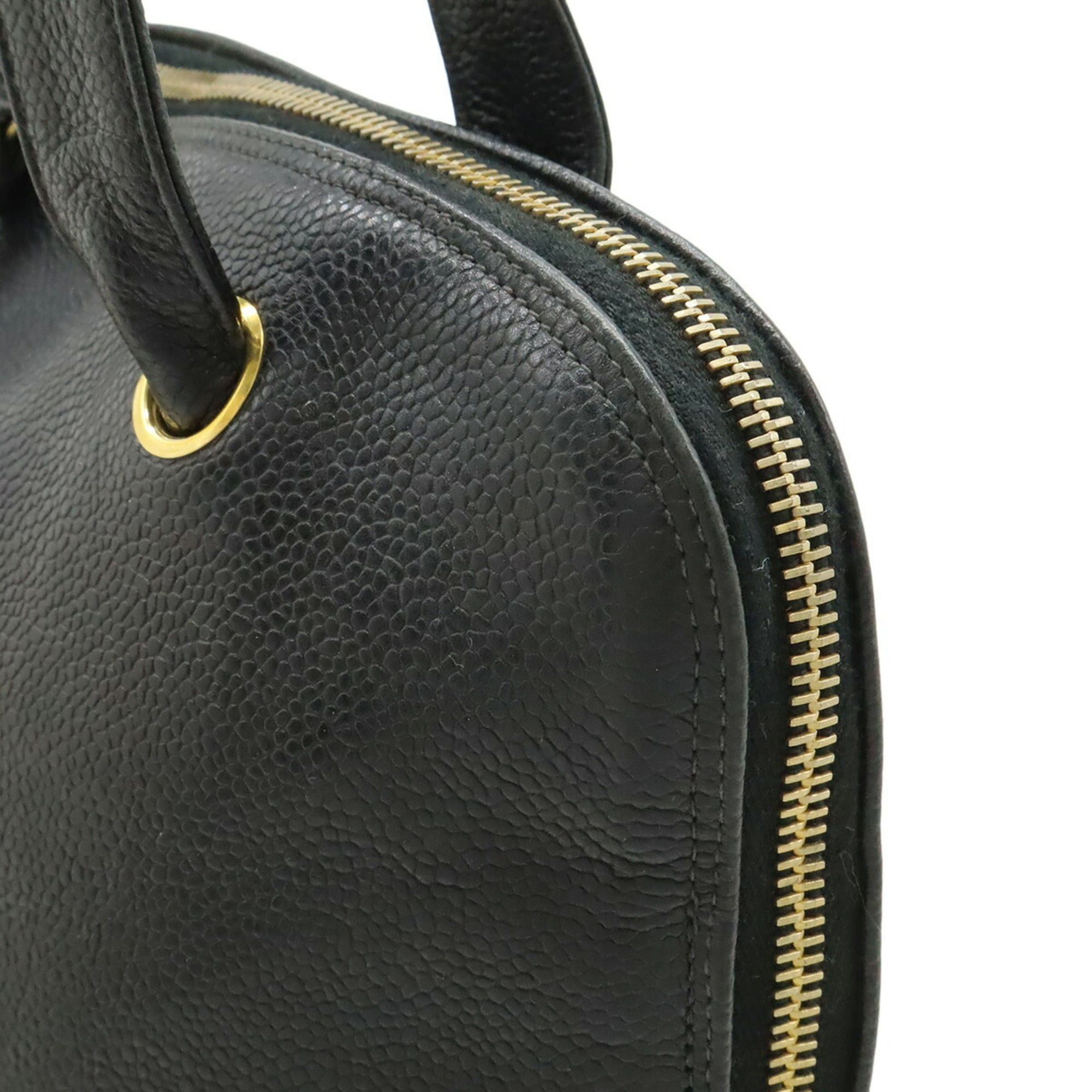 Chanel CHANEL Coco Mark Chain Tote Bag, Shoulder Caviar Leather, Black Size ONE SIZE - 6 Thumbnail