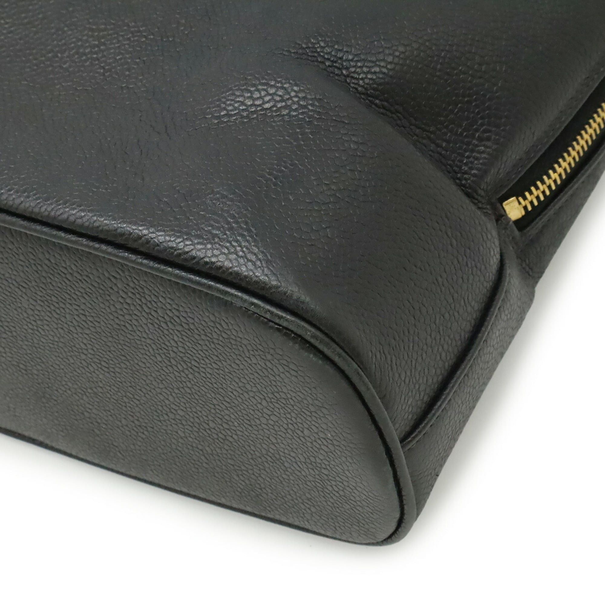 Chanel CHANEL Coco Mark Chain Tote Bag, Shoulder Caviar Leather, Black Size ONE SIZE - 4 Thumbnail