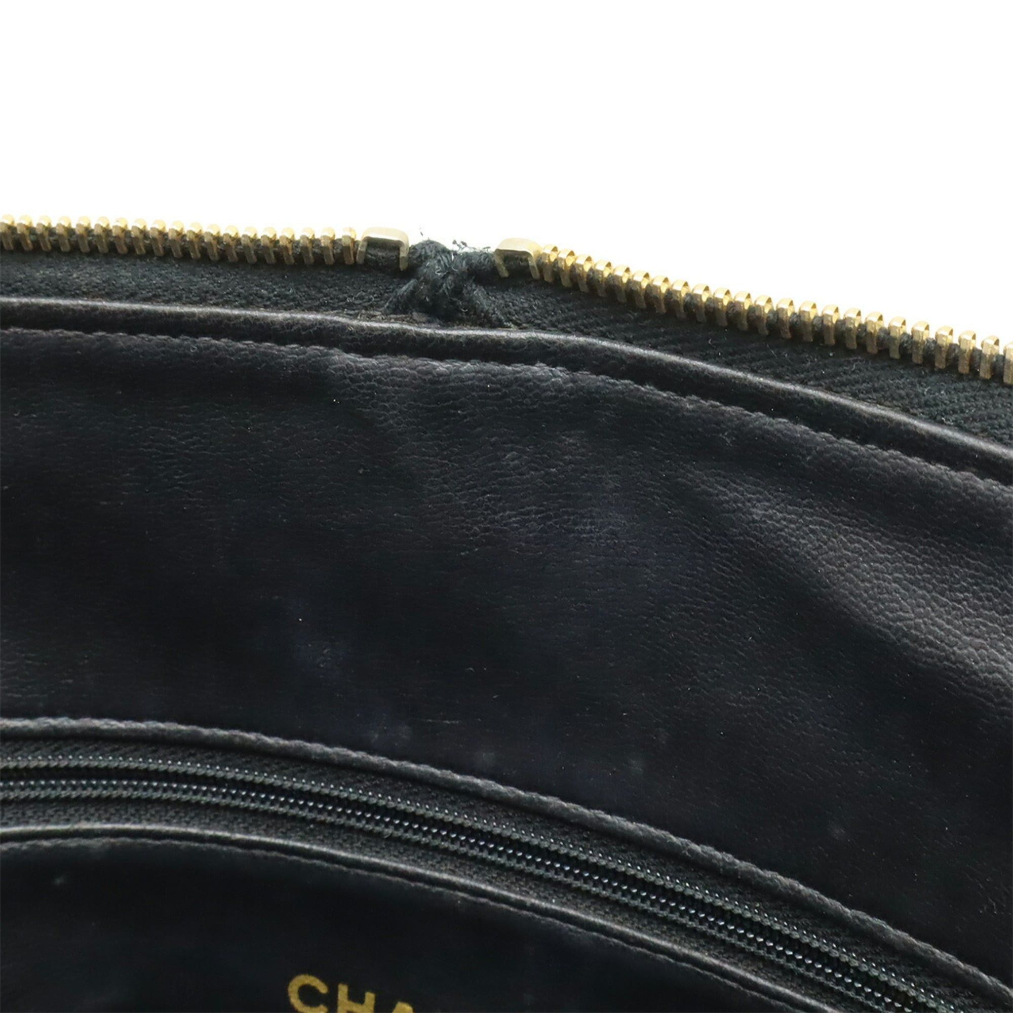Chanel CHANEL Coco Mark Chain Tote Bag, Shoulder Caviar Leather, Black Size ONE SIZE - 8 Thumbnail