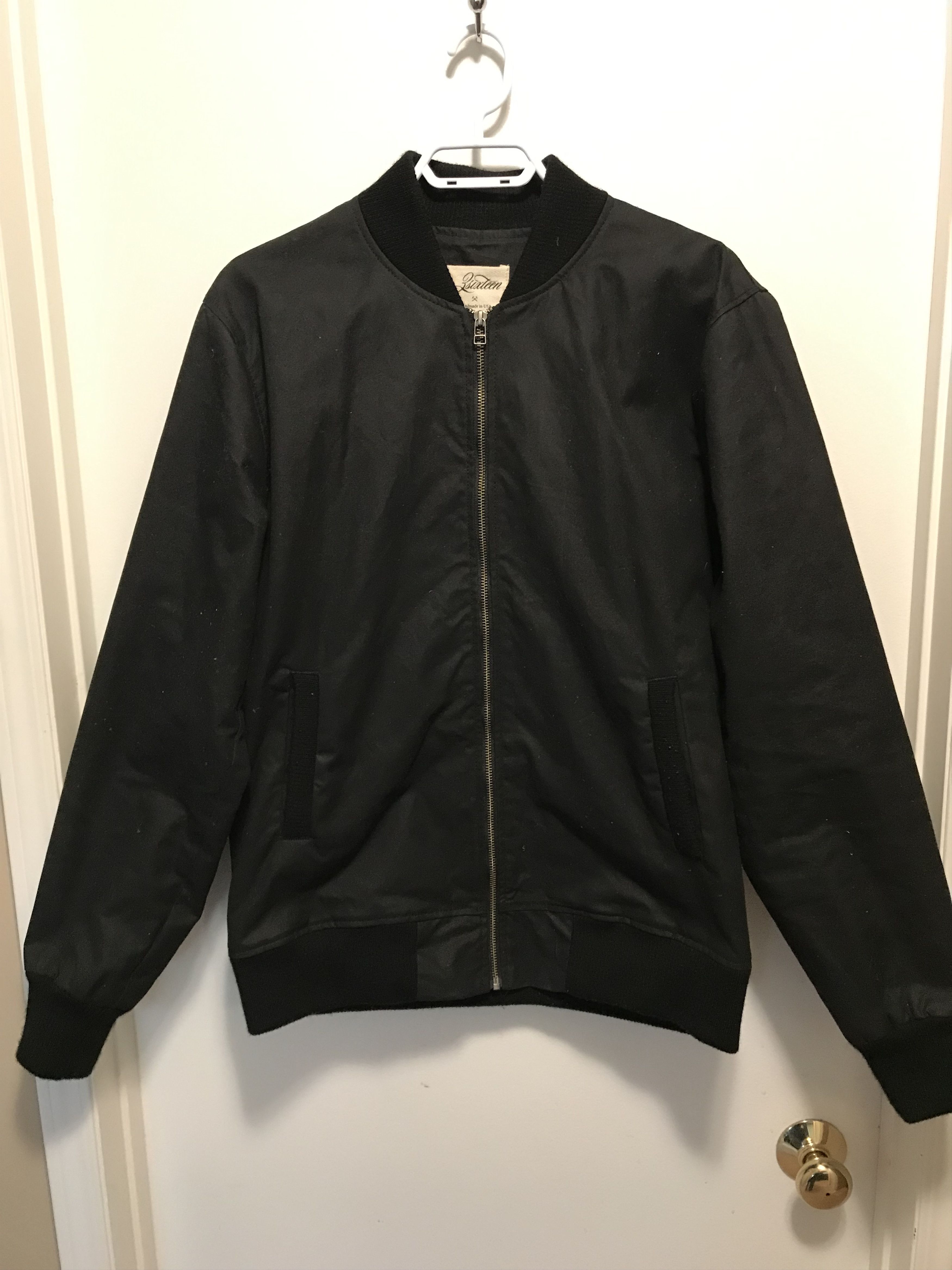 3sixteen 3sixteen Stadium Jacket Black Waxed Canvas Size US L / EU 52-54 / 3 - 1 Thumbnail