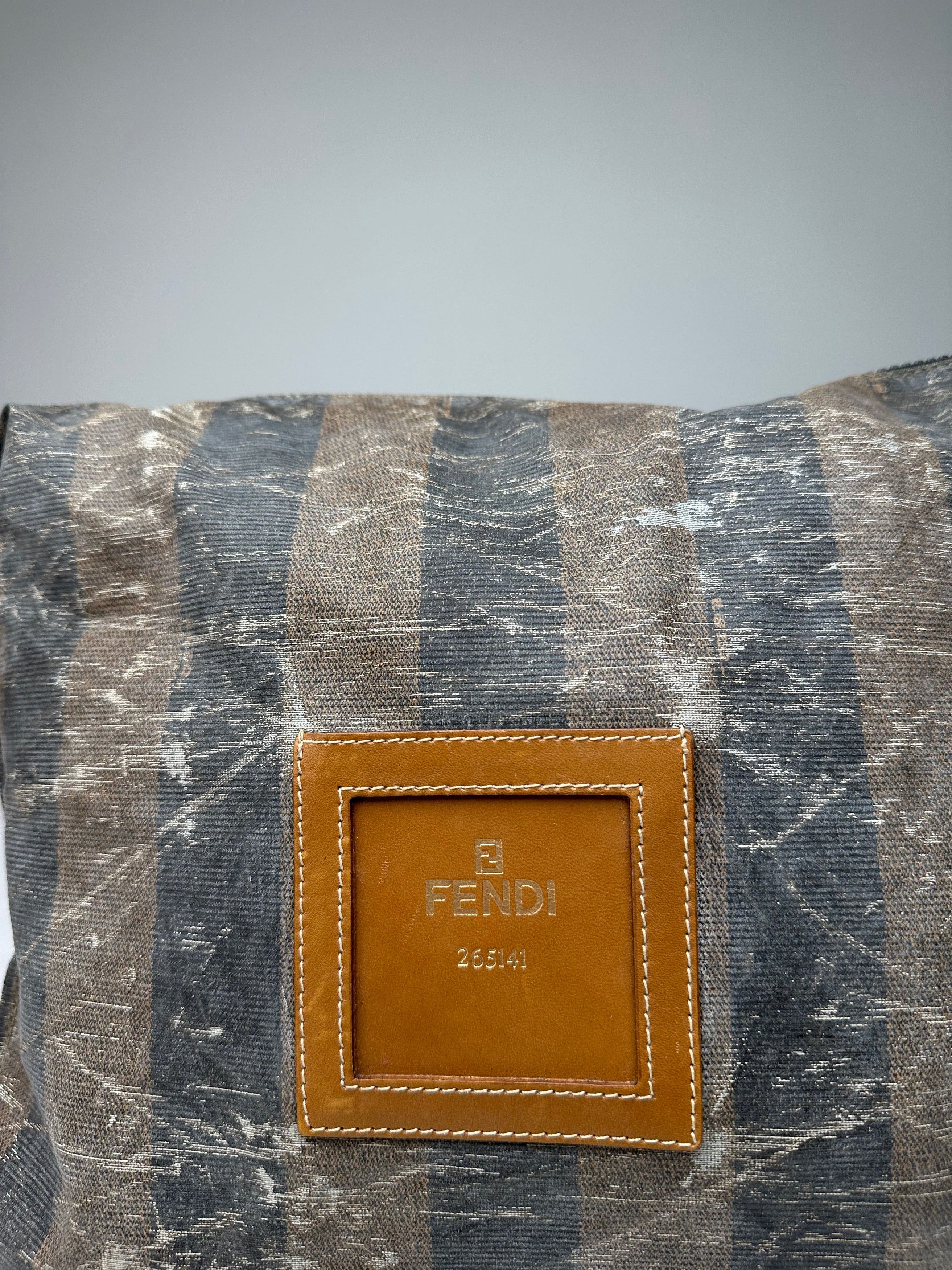 Fendi Vintage Striped Mini Bag Brown Black Size ONE SIZE - 3 Thumbnail