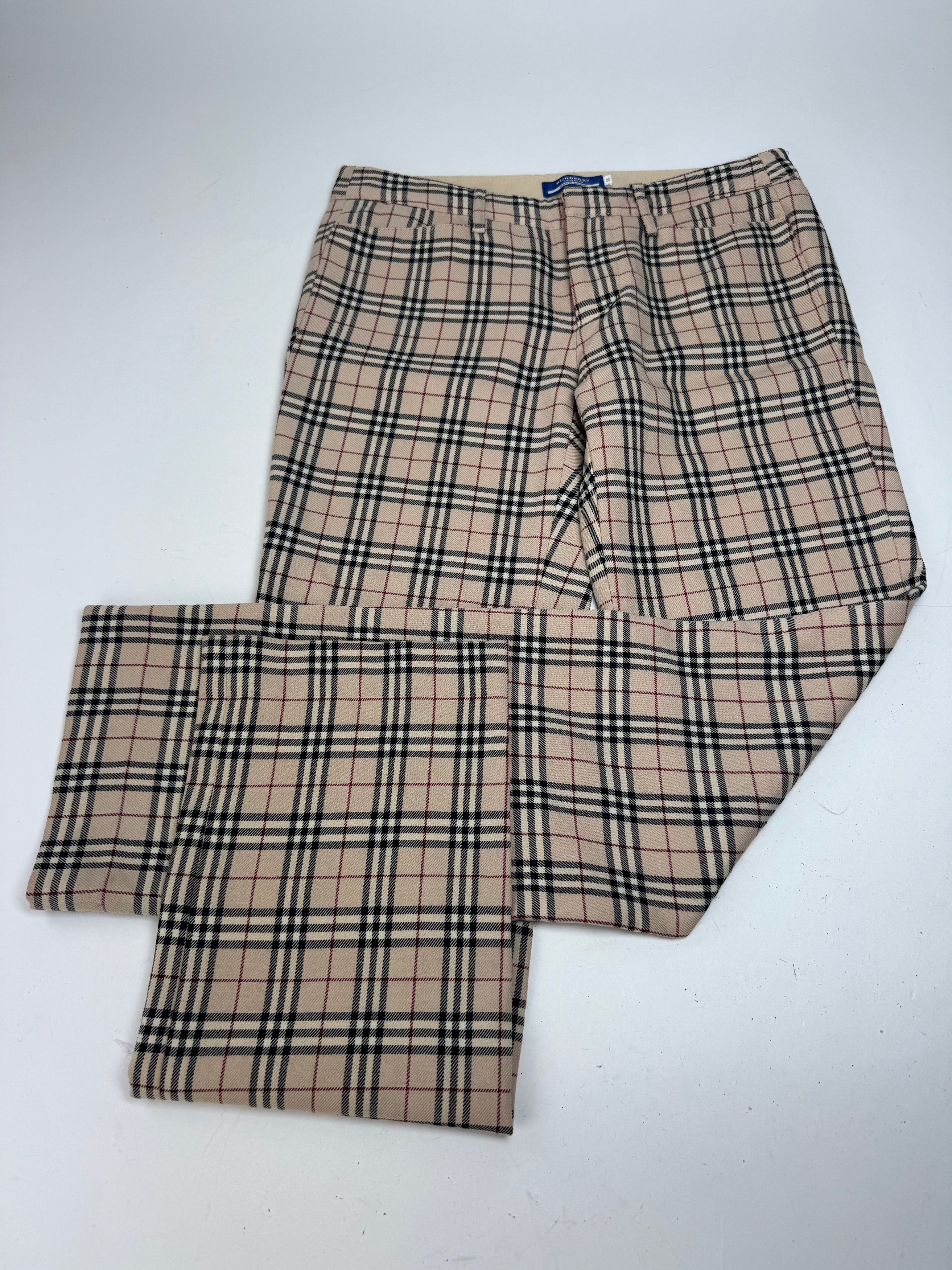 Burberry Vintage Nova Check Pants Beige 38/M Size 30" / US 8 / IT 44 - 2 Thumbnail