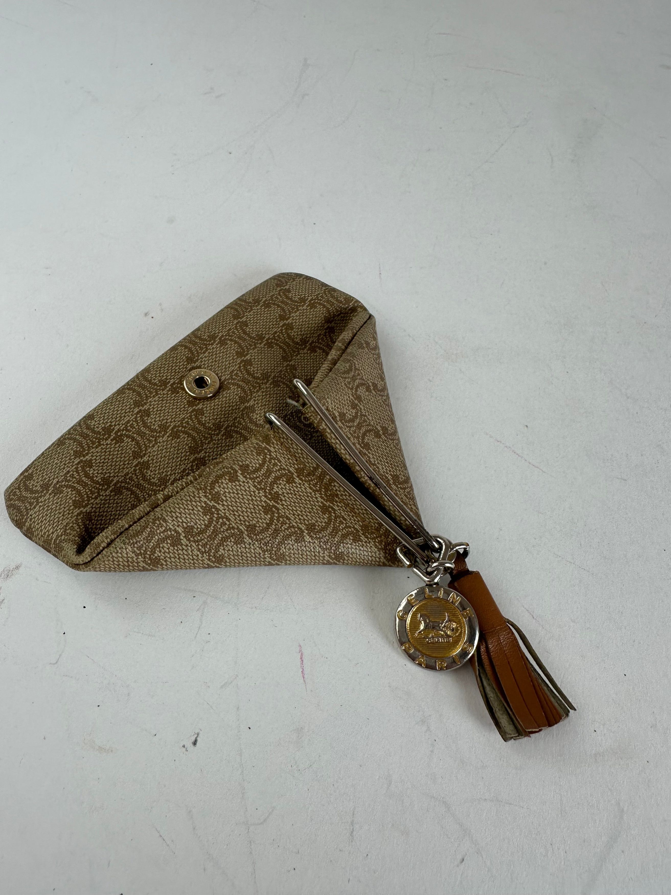 Celine Vintage Paris Triomphe Monogram Leather Purse Size ONE SIZE - 3 Thumbnail