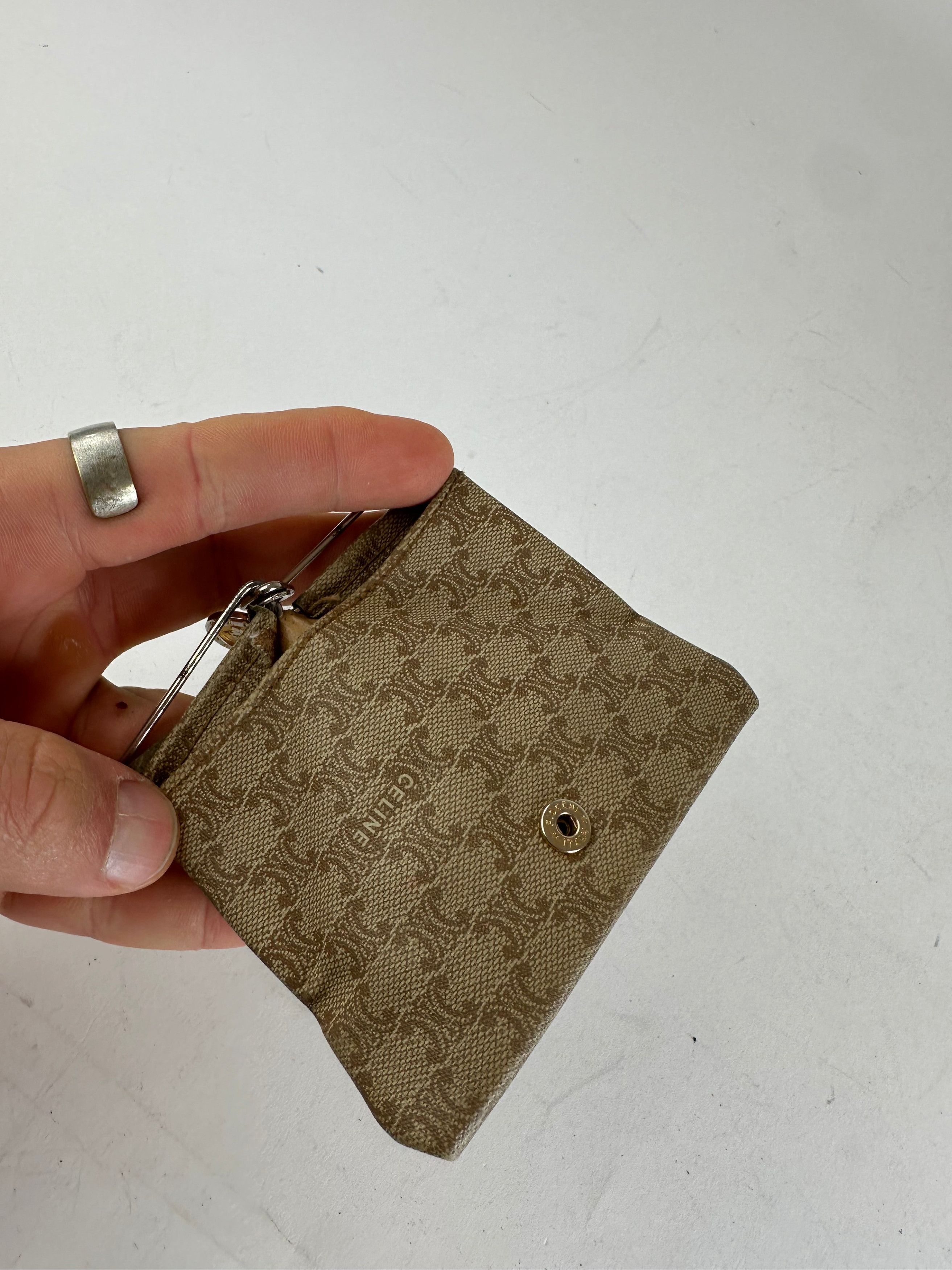 Celine Vintage Paris Triomphe Monogram Leather Purse Size ONE SIZE - 4 Thumbnail