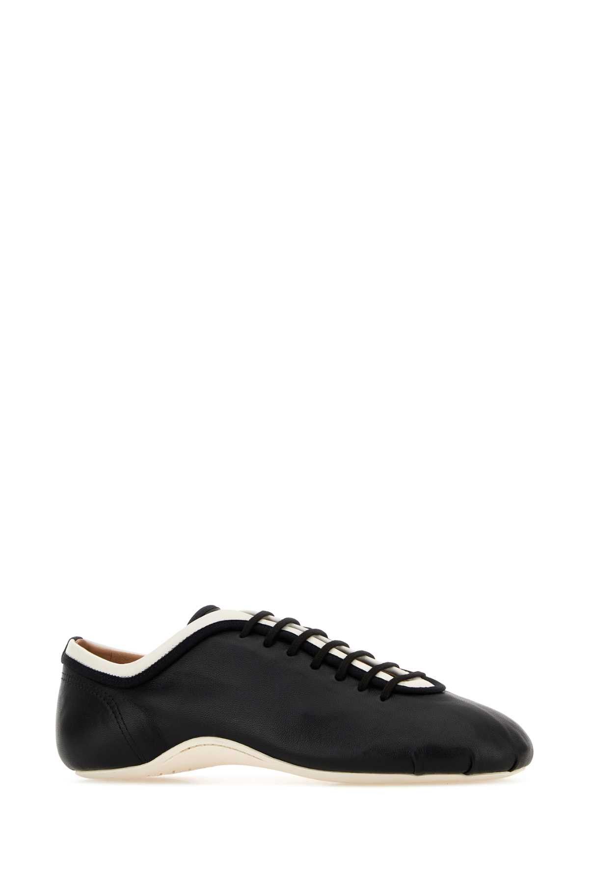 Dries Van Noten Black Leather Sneakers Size US 9 / IT 39 - 2 Thumbnail