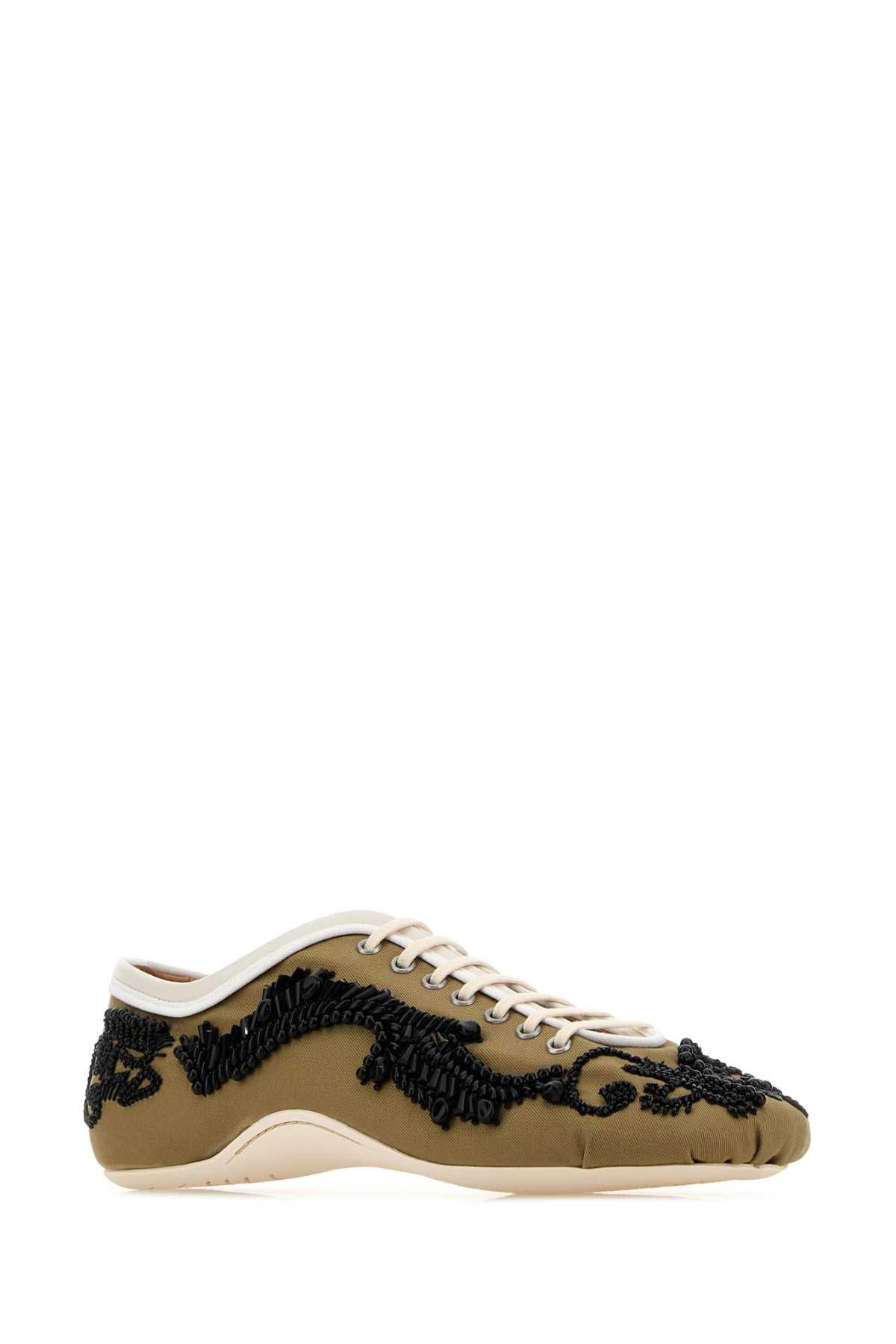 Dries Van Noten Khaki Canvas Sneakers Size US 9 / IT 39 - 2 Thumbnail