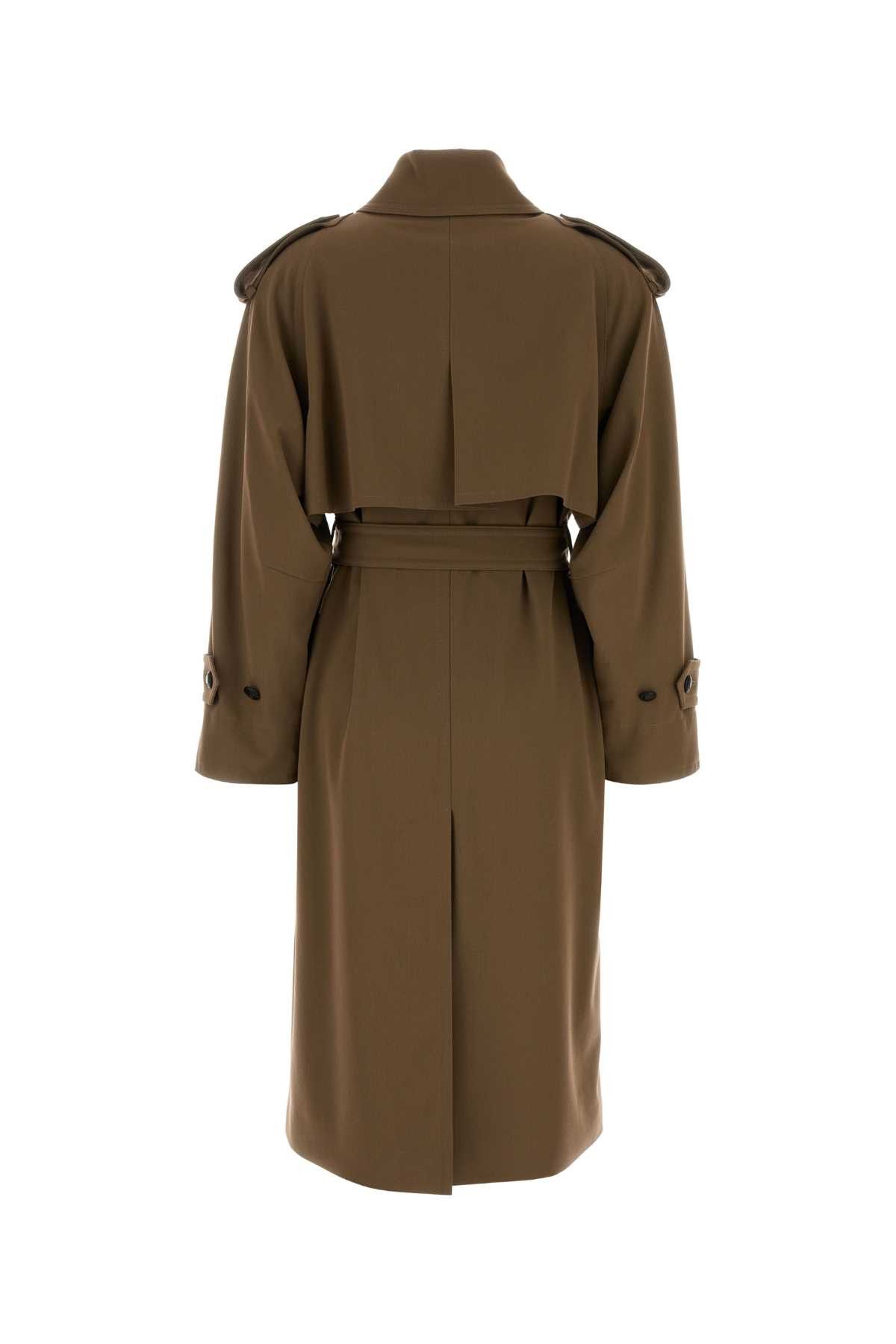 Max Mara Brow Wool Certo Trench Coat Size M / US 6-8 / IT 42-44 - 2 Thumbnail