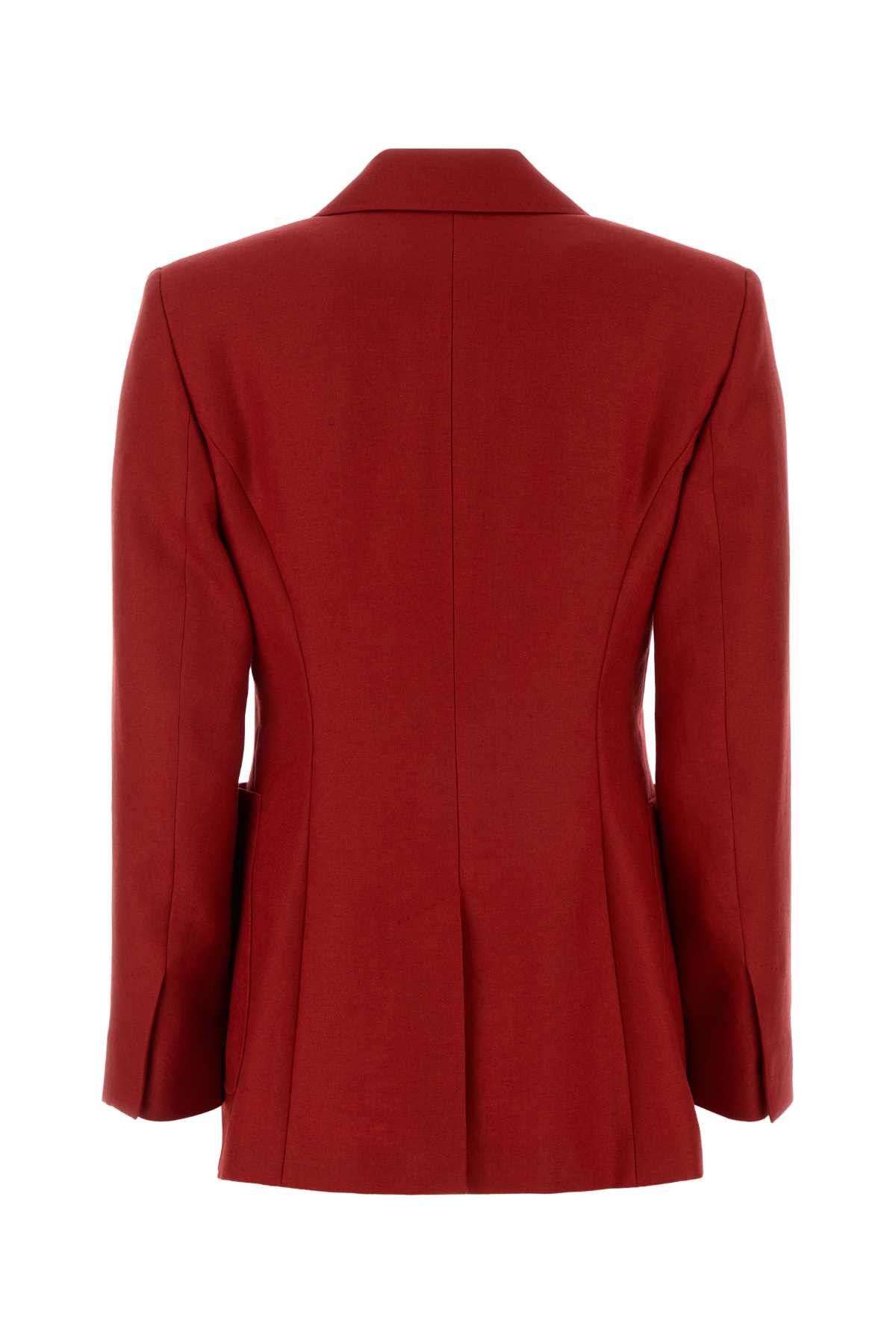 Max Mara Red Linen Volonta Blazer Size S / US 4 / IT 40 - 2 Thumbnail