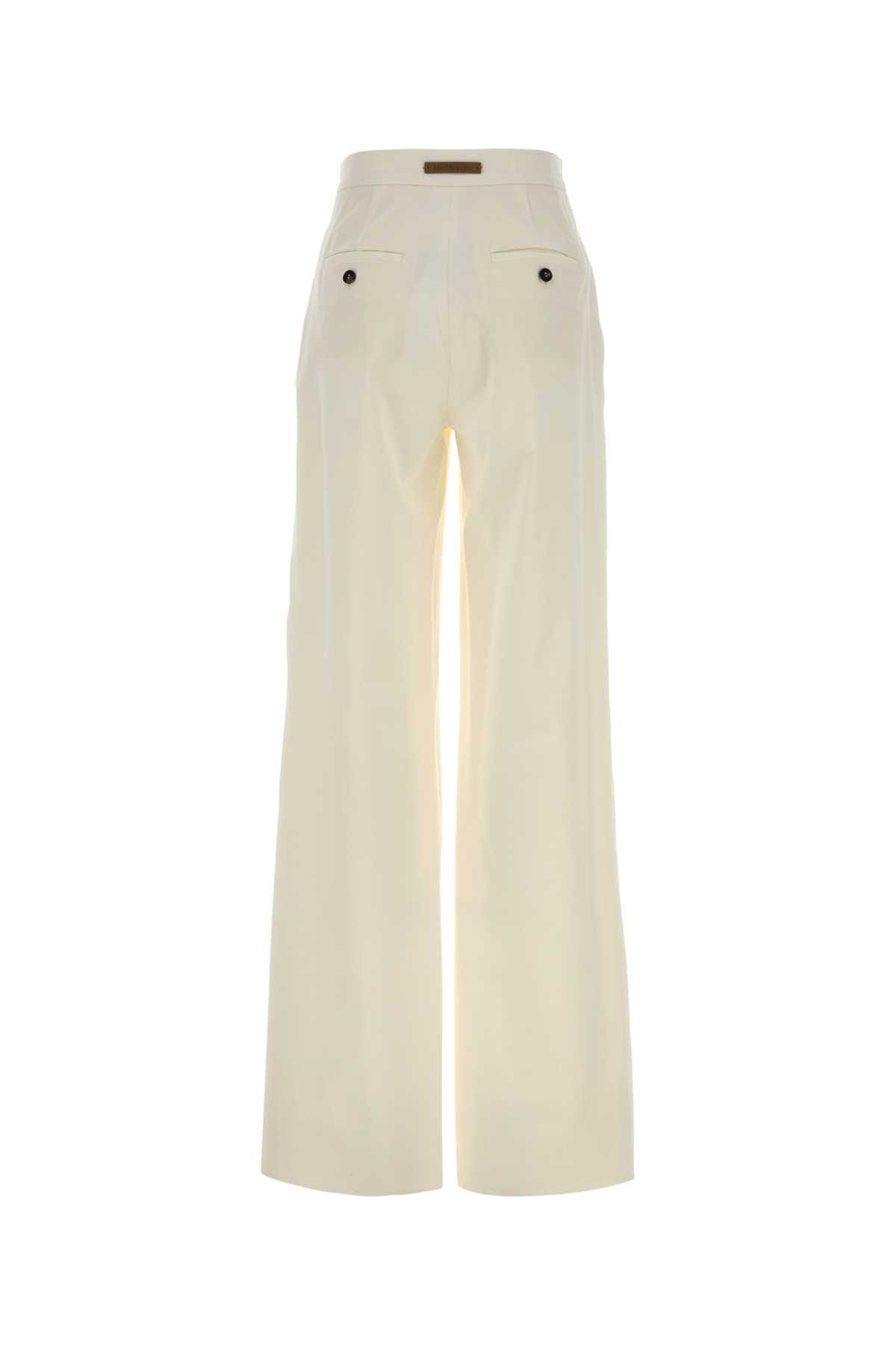 Max Mara White Stretch Cotton Dentice Wide-Leg Pant Size 27" / US 4 / IT 40 - 2 Thumbnail