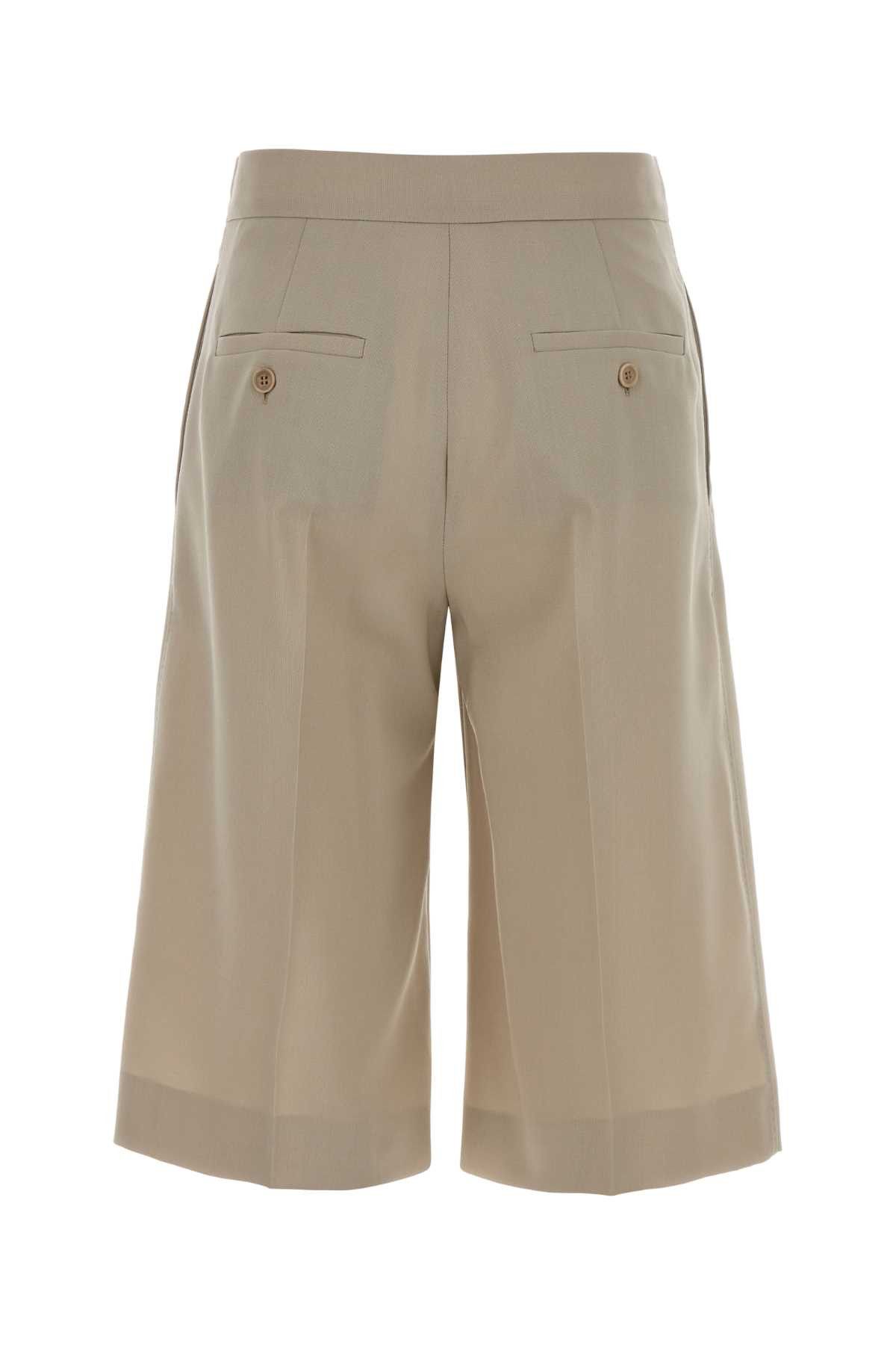 Max Mara Sand Wool Blend Mile Bermuda Shorts Size 27" / US 4 / IT 40 - 2 Thumbnail