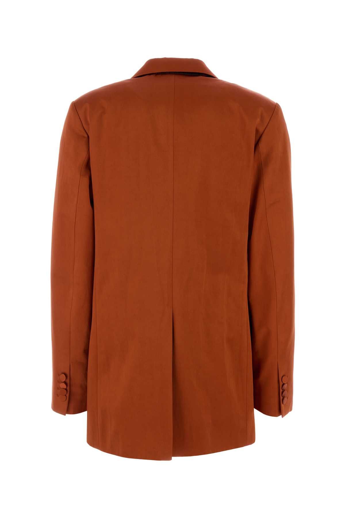 Dries Van Noten Copper Satin Blanchet Blazer Size XS / US 0-2 / IT 36-38 - 2 Thumbnail