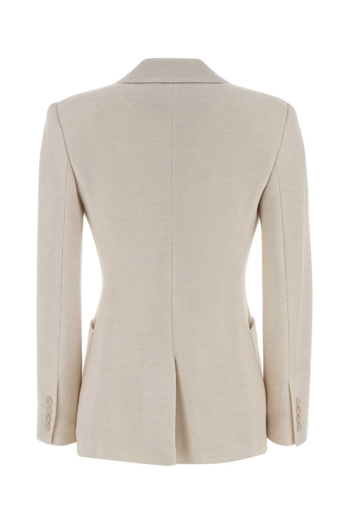Max Mara Sand Jersey Utilita Blazer Size S / US 4 / IT 40 - 2 Thumbnail