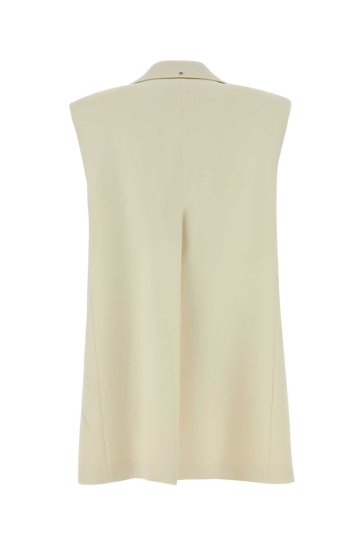 Sportmax Cream Stretch Crepe Campale Vest Size S / US 4 / IT 40 - 2 Thumbnail