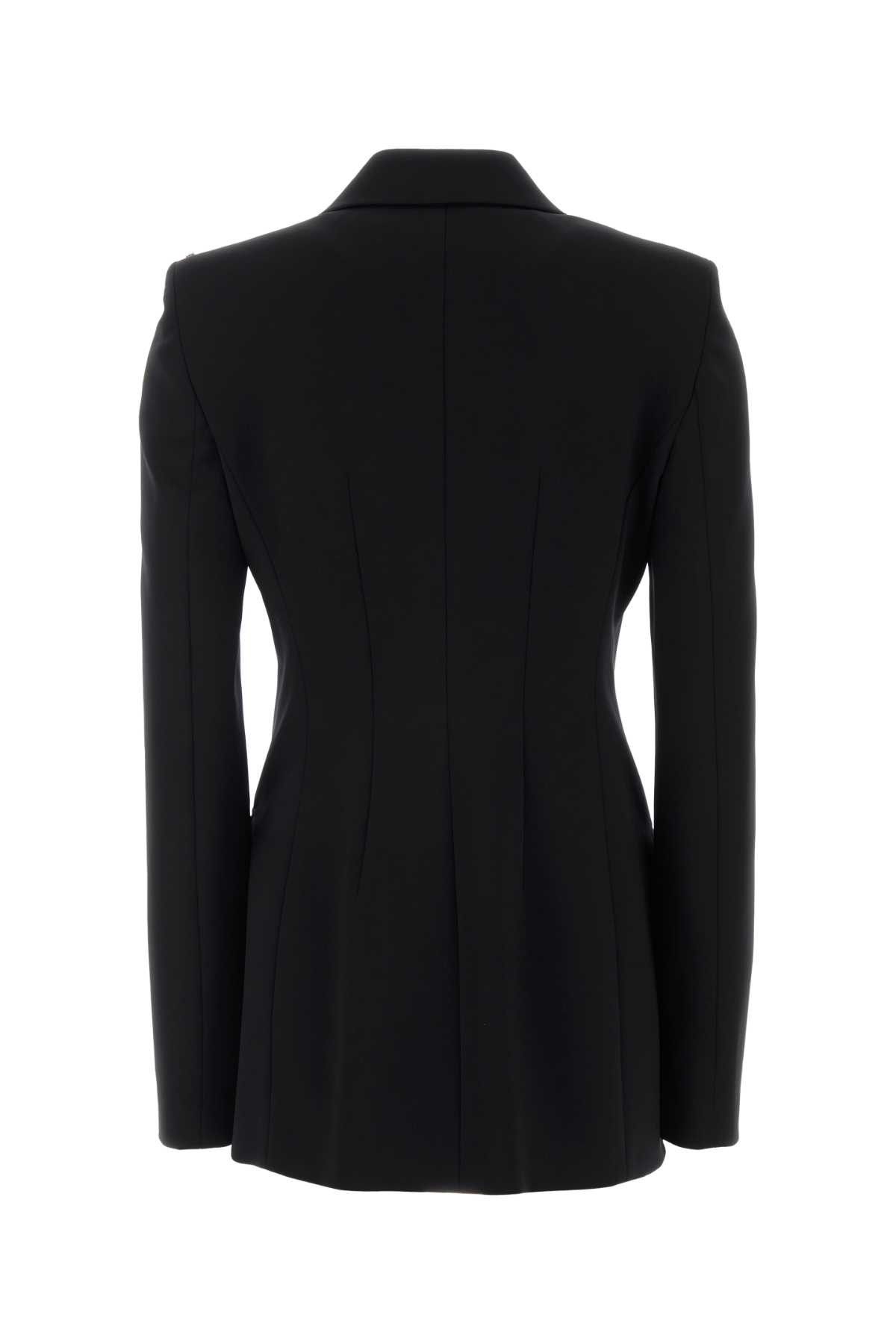 Sportmax Black Stretch Jersey Arco Blazer Size L / US 10 / IT 46 - 2 Thumbnail