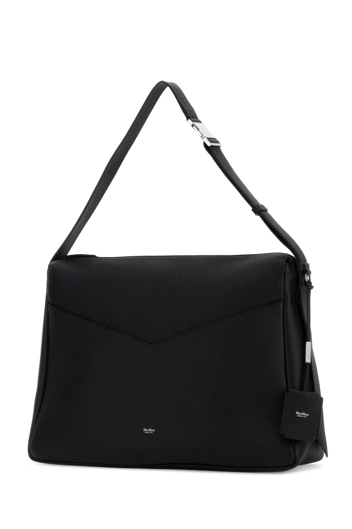 Max Mara Black Leather Kipperl Shoulder Bag Size ONE SIZE - 2 Thumbnail