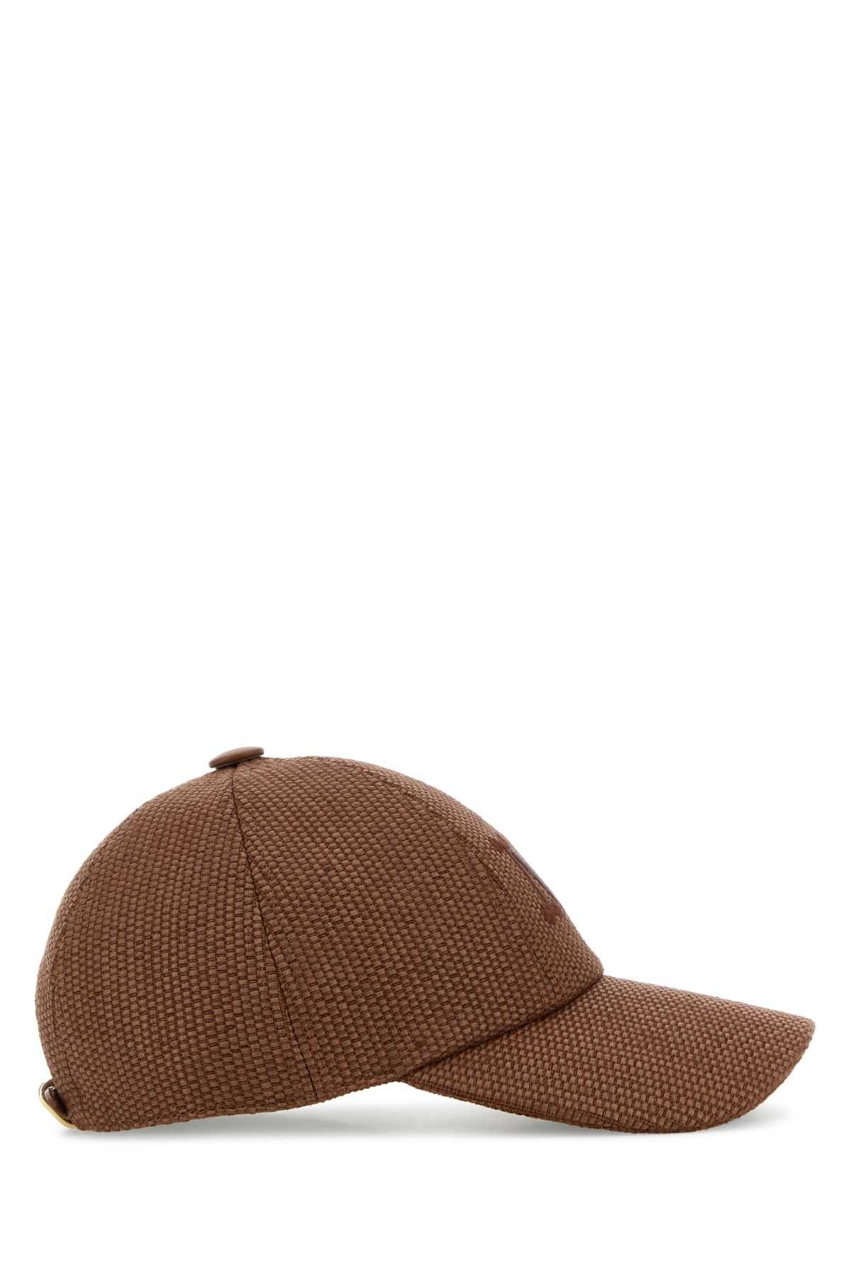 Max Mara Brown Raffia Circense Baseball Cap Size ONE SIZE - 2 Thumbnail