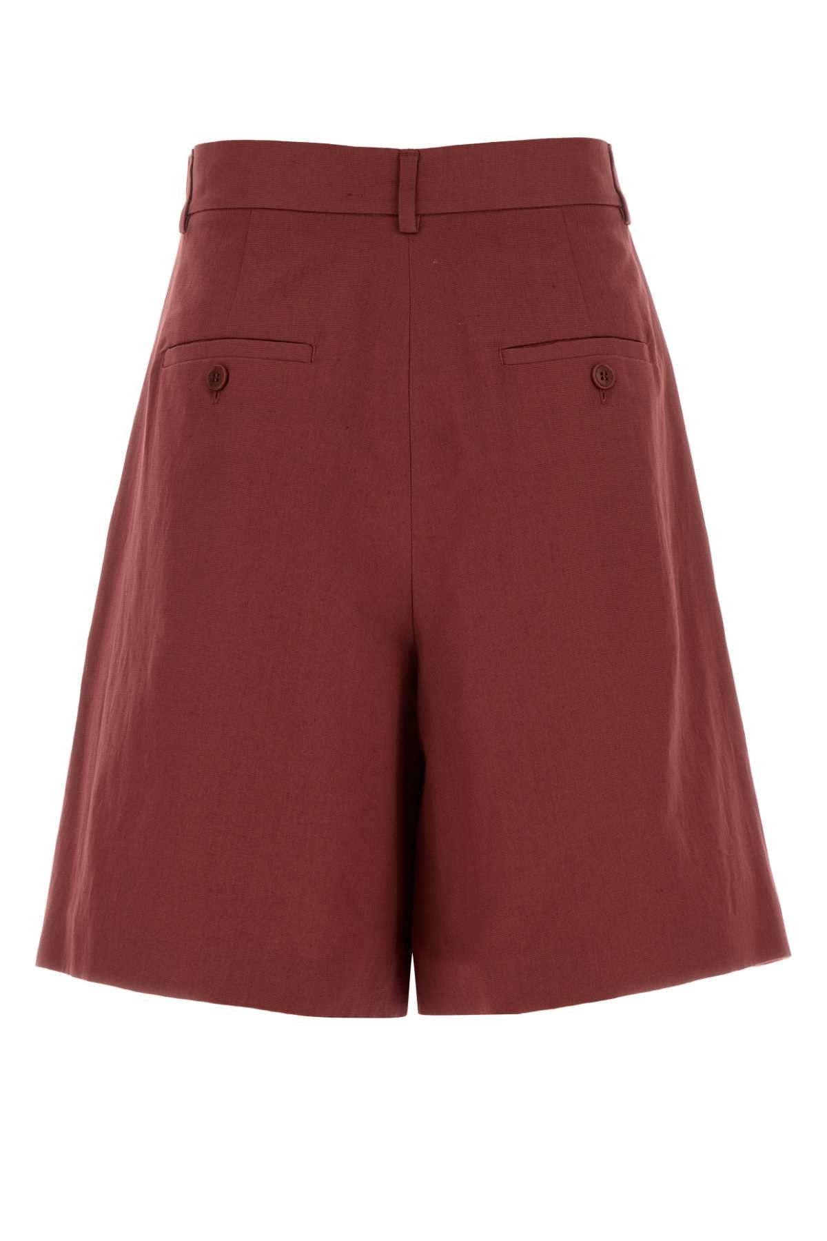 Weekend Max Mara Tyrian Purple Cotton Blend Cuba Shorts Size 32" / US 10 / IT 46 - 2 Thumbnail