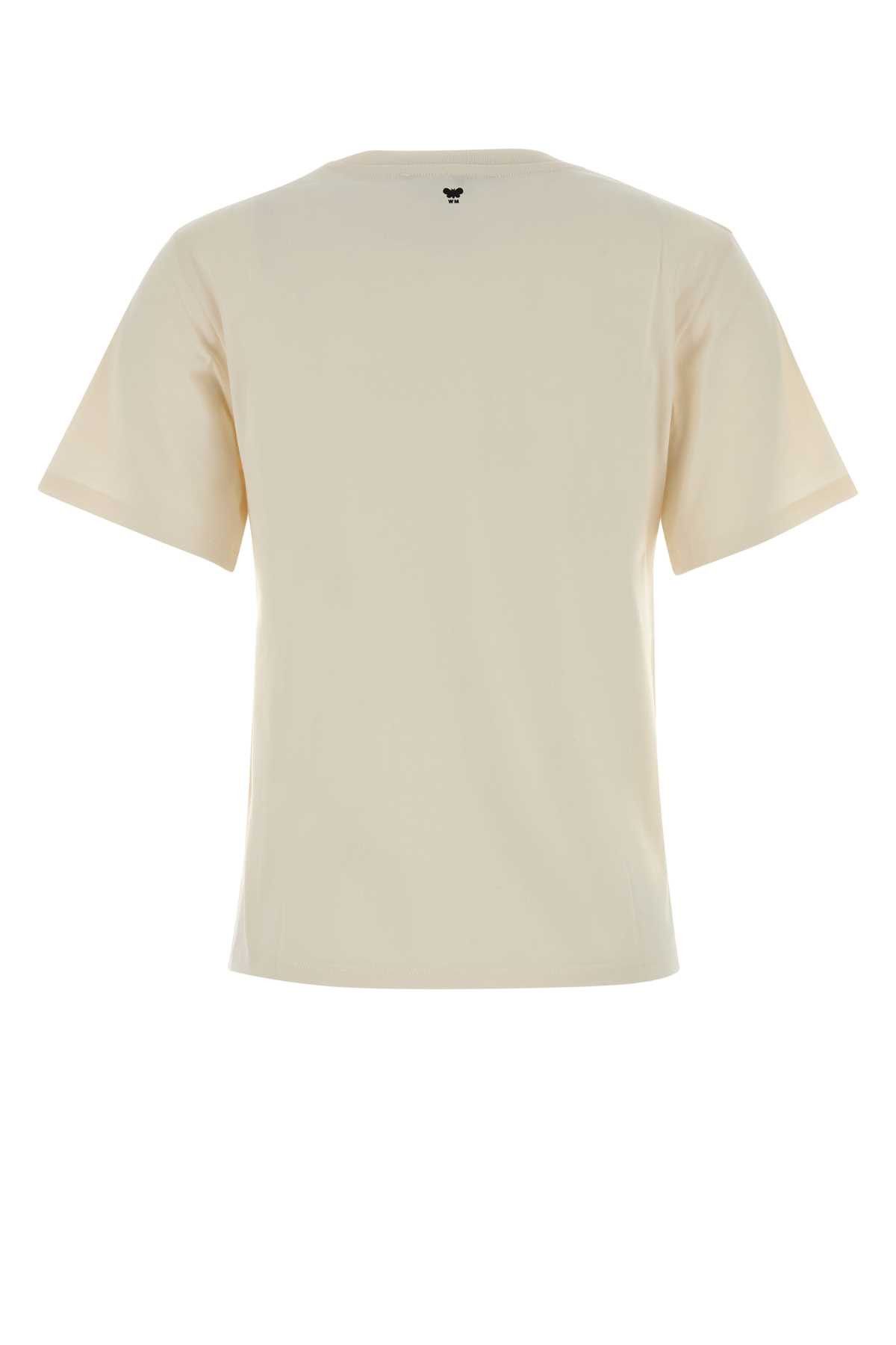 Weekend Max Mara Cream Cotton West T-Shirt Size XS / US 0-2 / IT 36-38 - 2 Thumbnail