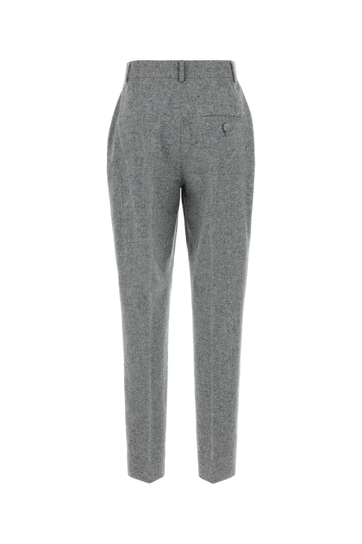 Moschino Melange Grey Silk Blend Pant Size 28" / US 6 / IT 42 - 2 Thumbnail