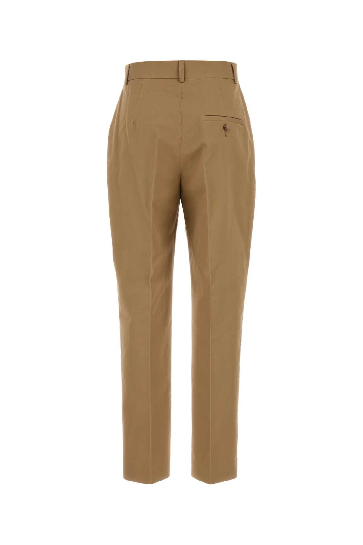 Moschino Camel Cotton Pant Size 28" / US 6 / IT 42 - 2 Thumbnail