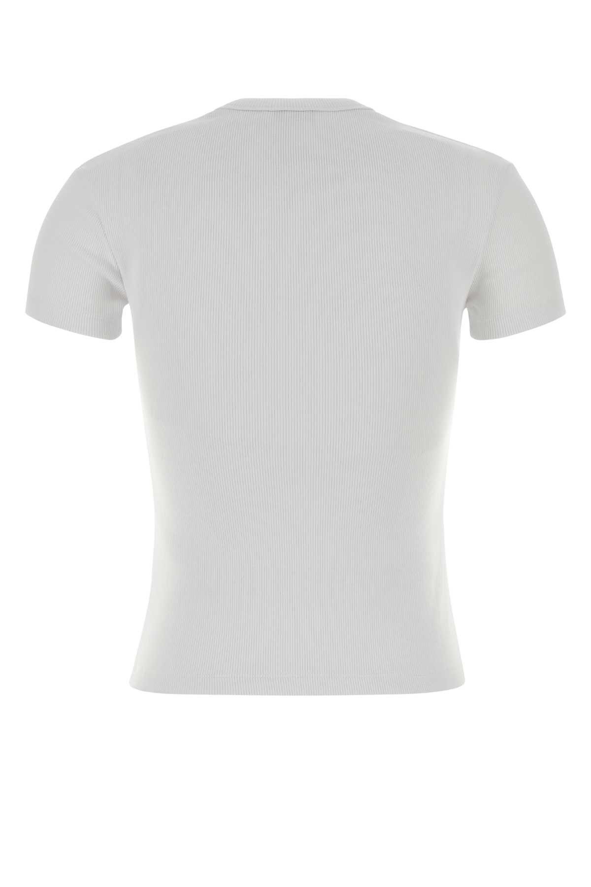 Off-White White Stretch Cotton T-Shirt Size S / US 4 / IT 40 - 2 Thumbnail