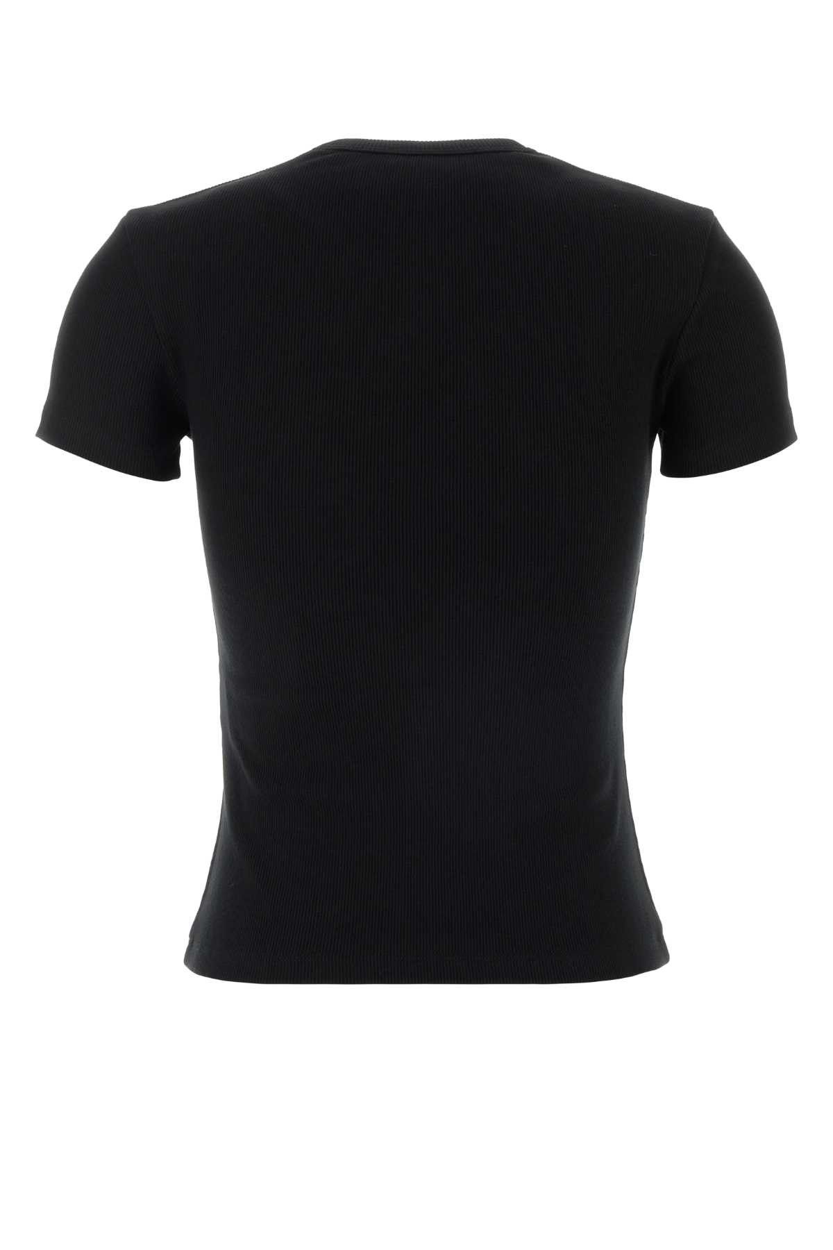 Off-White Black Stretch Cotton T-Shirt Size S / US 4 / IT 40 - 2 Thumbnail