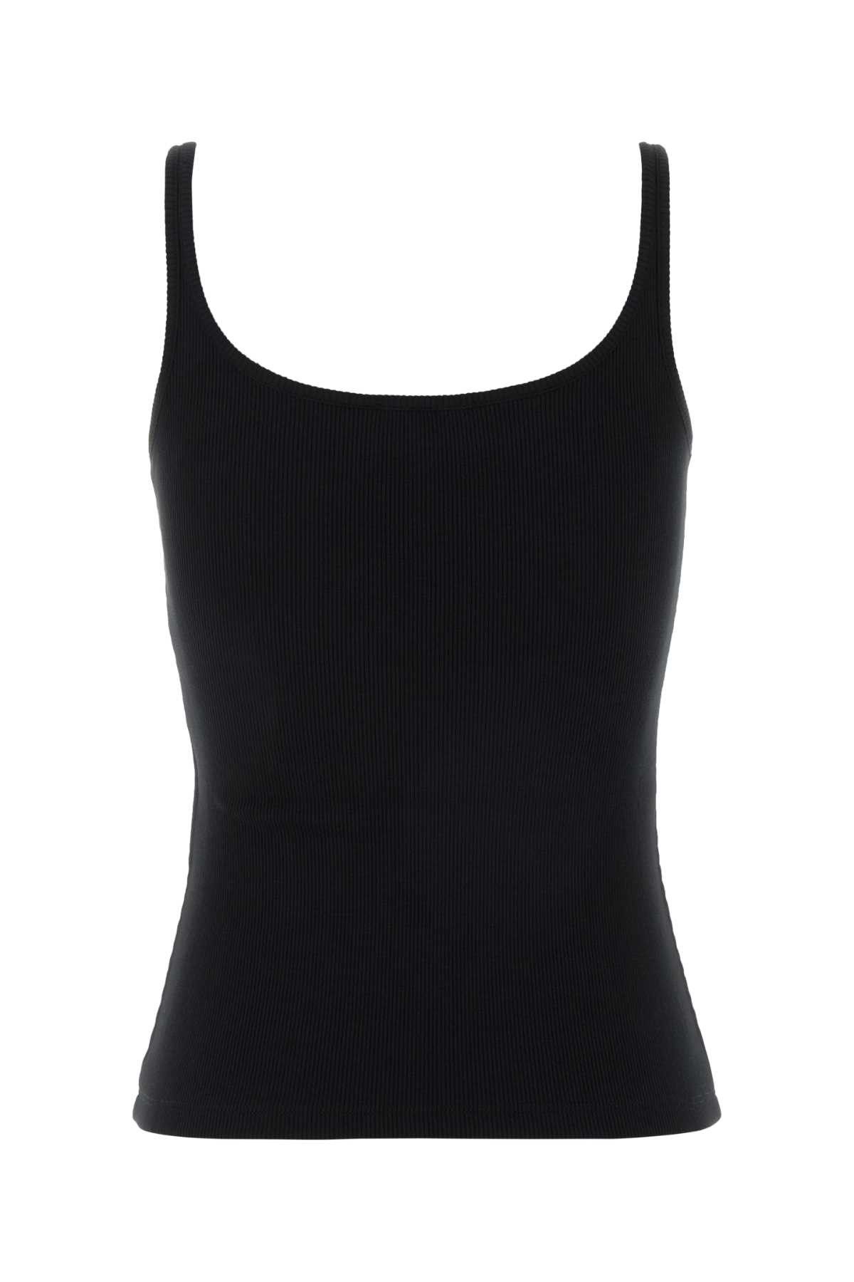 Off-White Black Stretch Cotton Tank Top Size S / US 4 / IT 40 - 2 Thumbnail