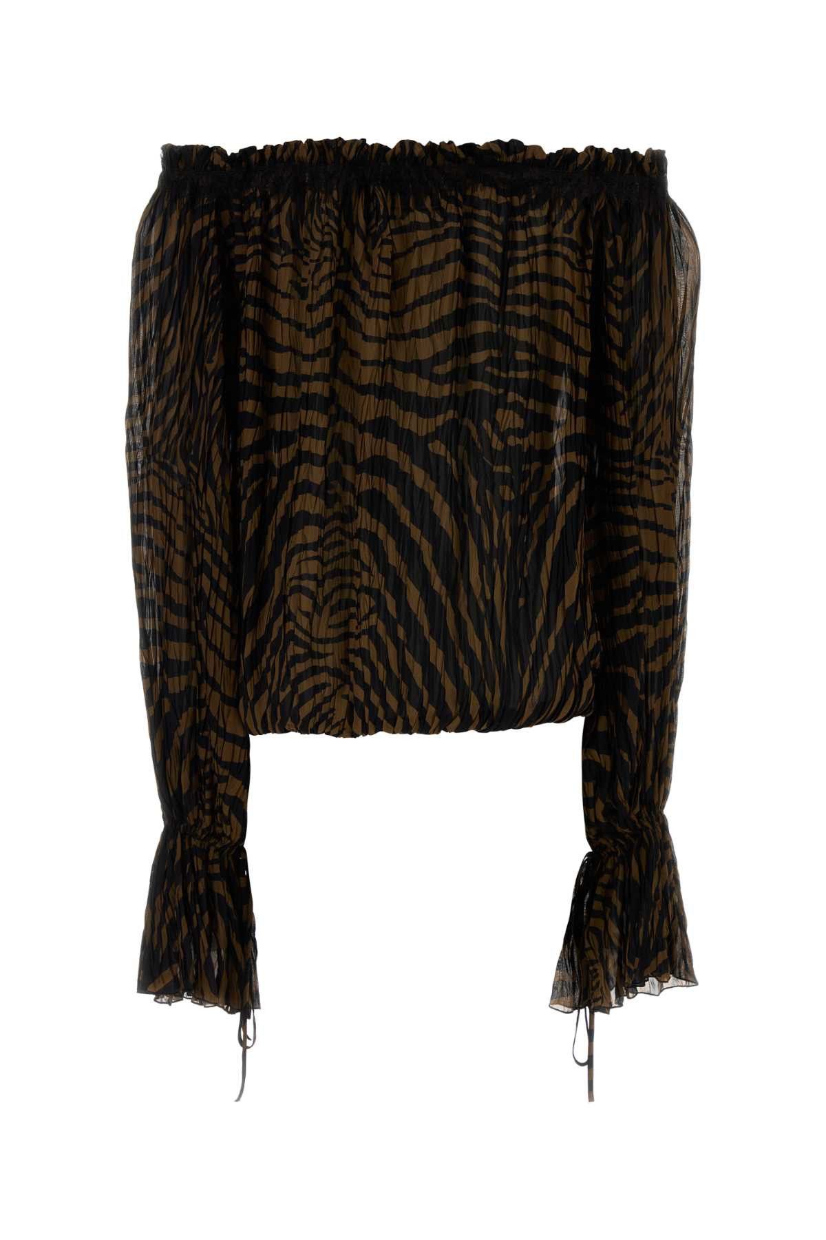 Blumarine Printed Chiffon Top Size XS / US 0-2 / IT 36-38 - 2 Thumbnail